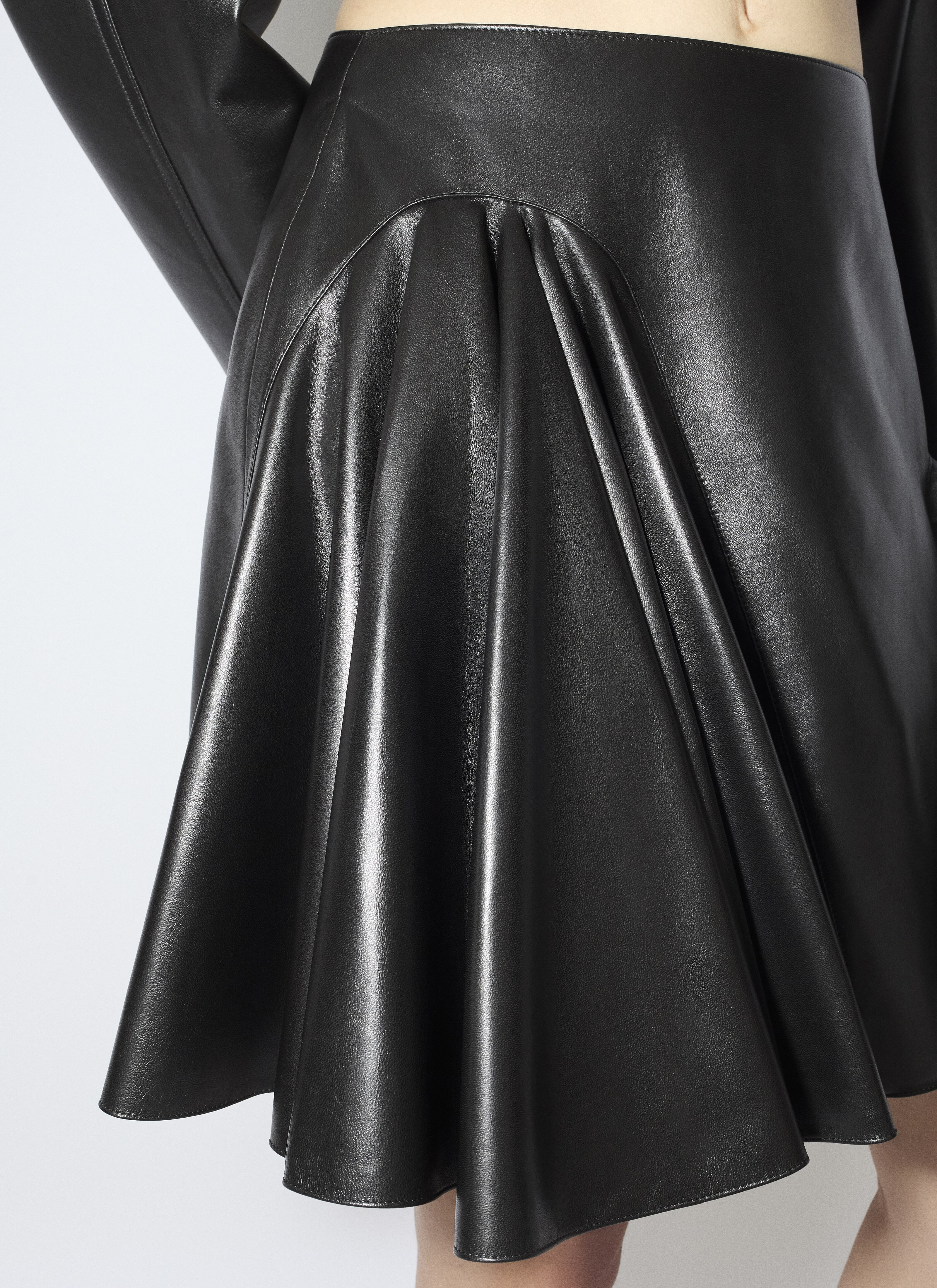 LEATHER ASYMMETRICAL SKIRT - 6