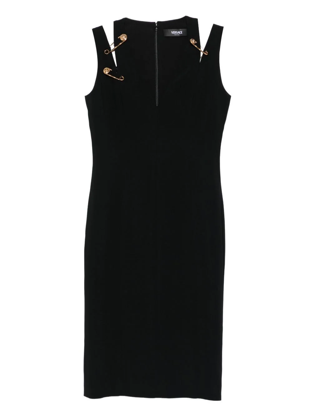 safety-pin detail midi dress - 1