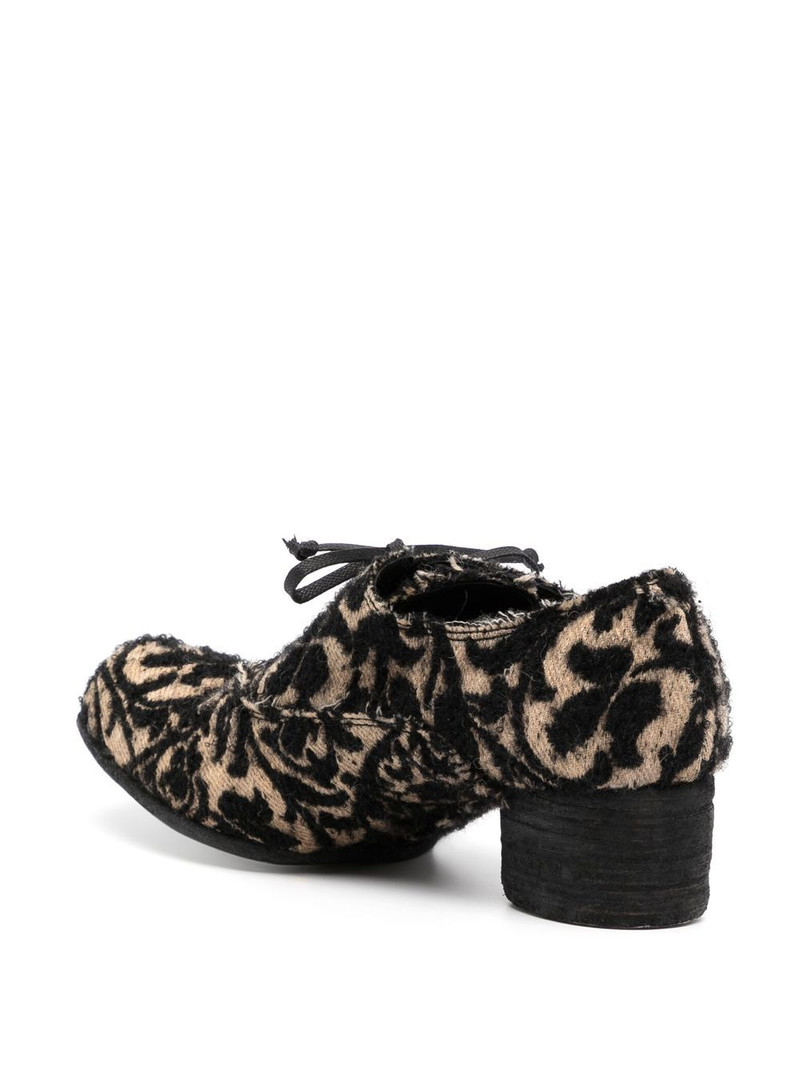 jacquard square-toe brogues 3
