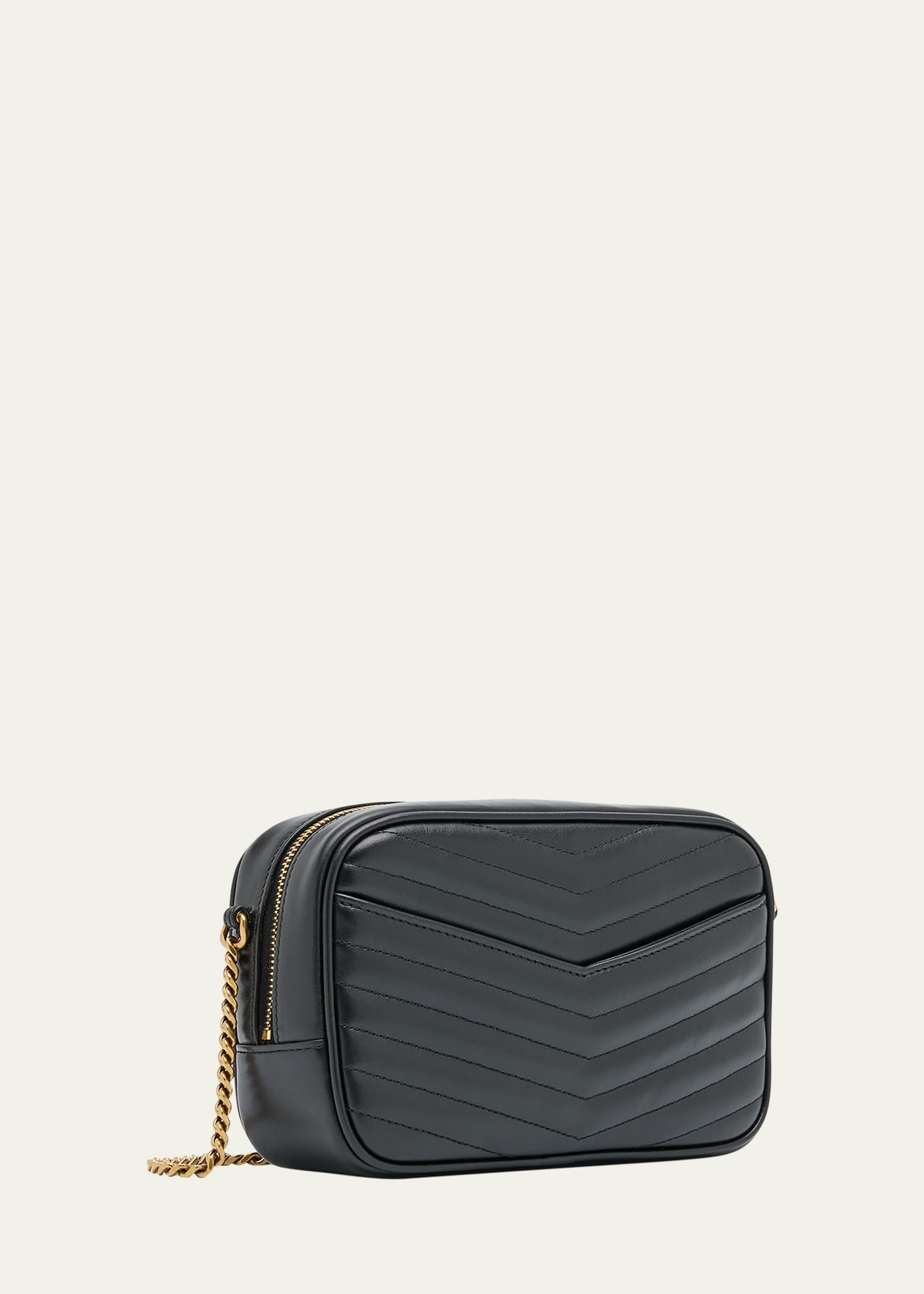 Lou Mini YSL Camera Bag in Smooth Quilted Leather - 3