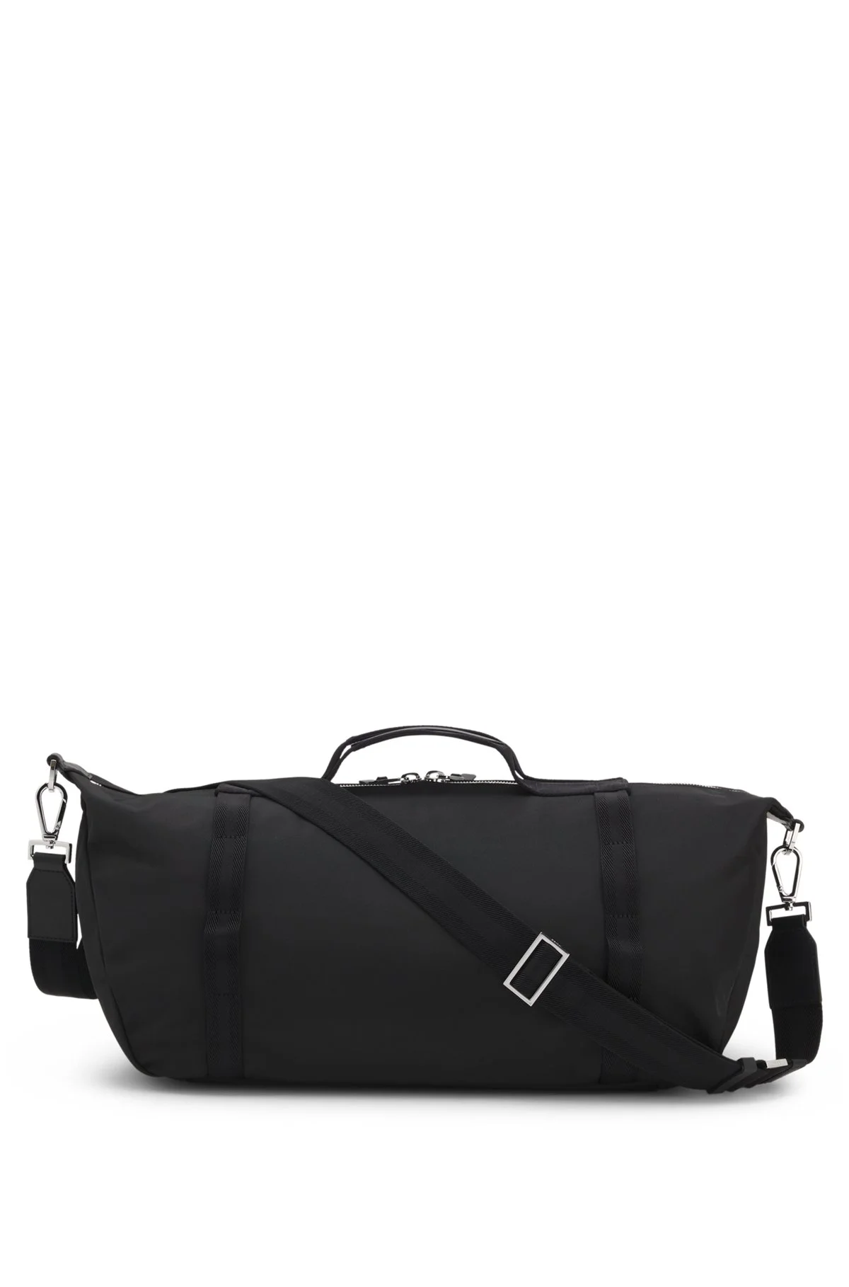 DUFFEL BAG WITH METAL LOGO AND FRONT POCKET - 1