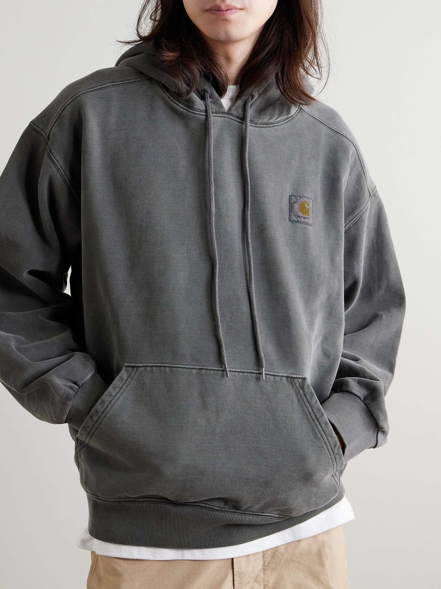 Vista Logo-Appliquéd Garment-Dyed Cotton-Jersey Hoodie - 6