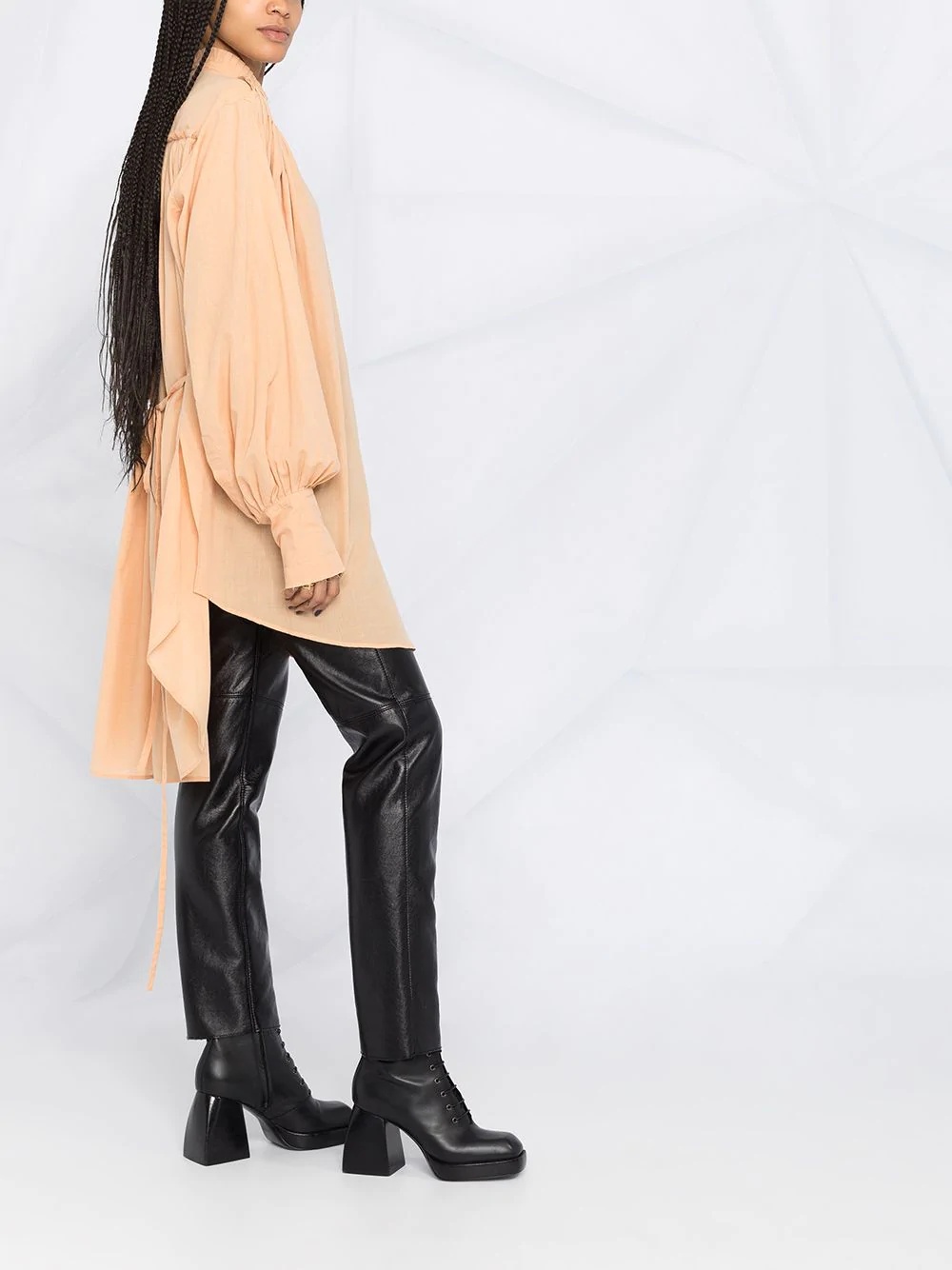 Taiko oversized pleated blouse - 4