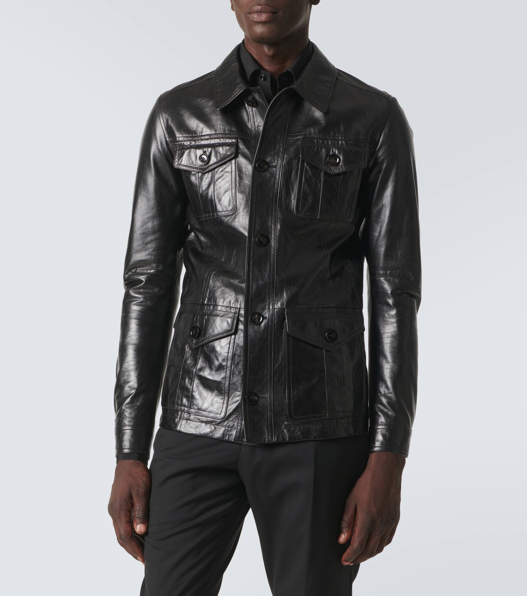 Leather field jacket - 3
