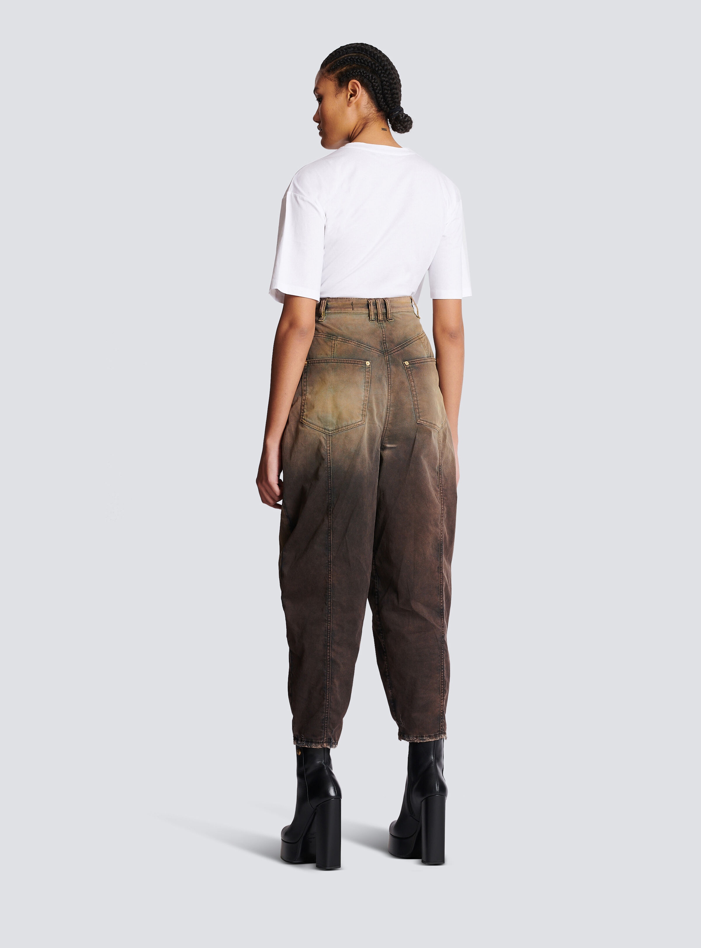 Tie-dye baggy denim jeans - 4