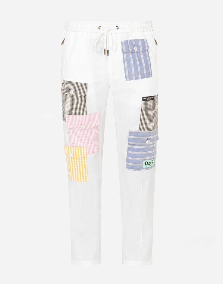 Multi-pocket jogging pants with patch embellishment - 3