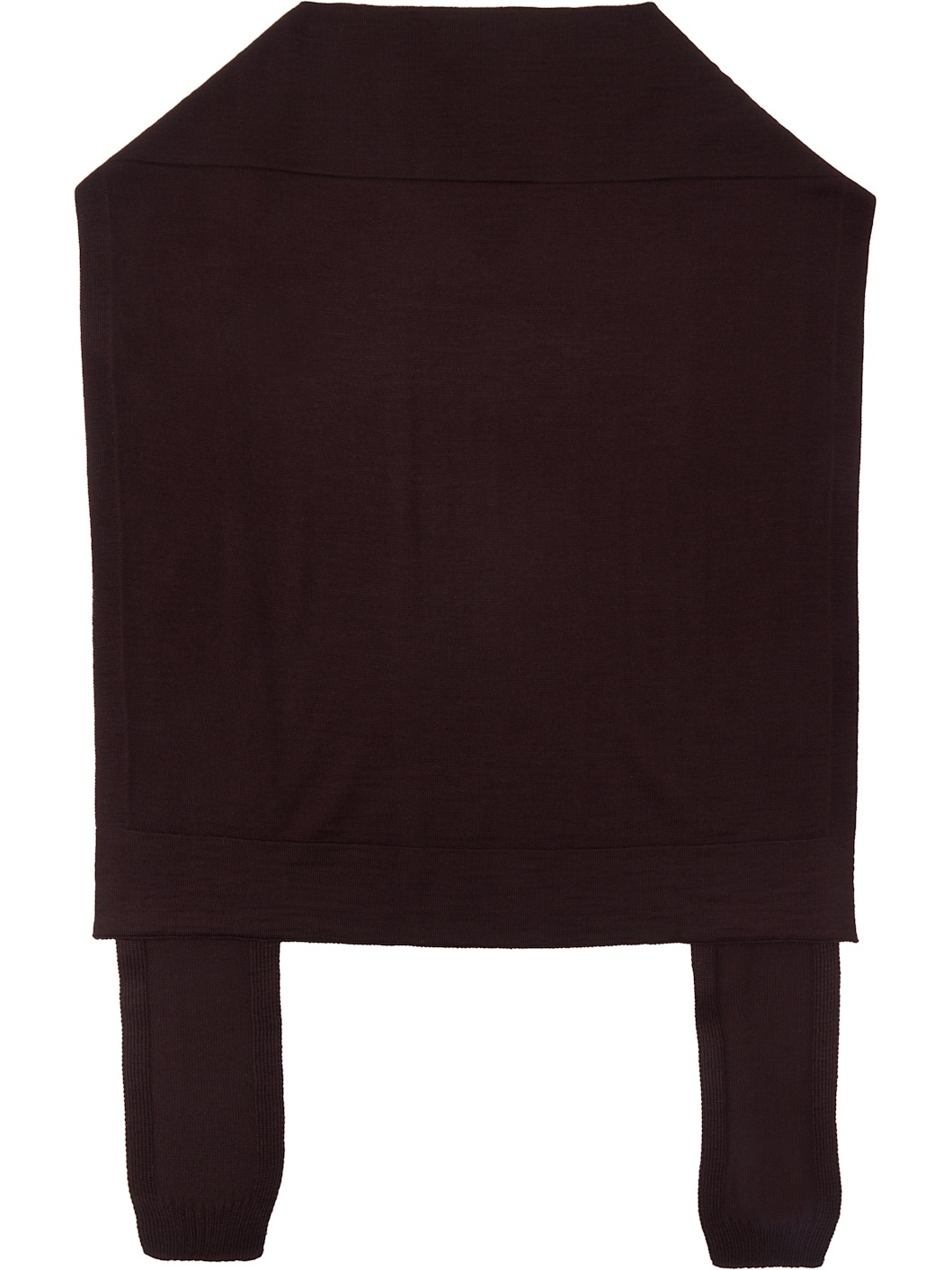 Burgundy Trompe L'oeil Scarf - 2