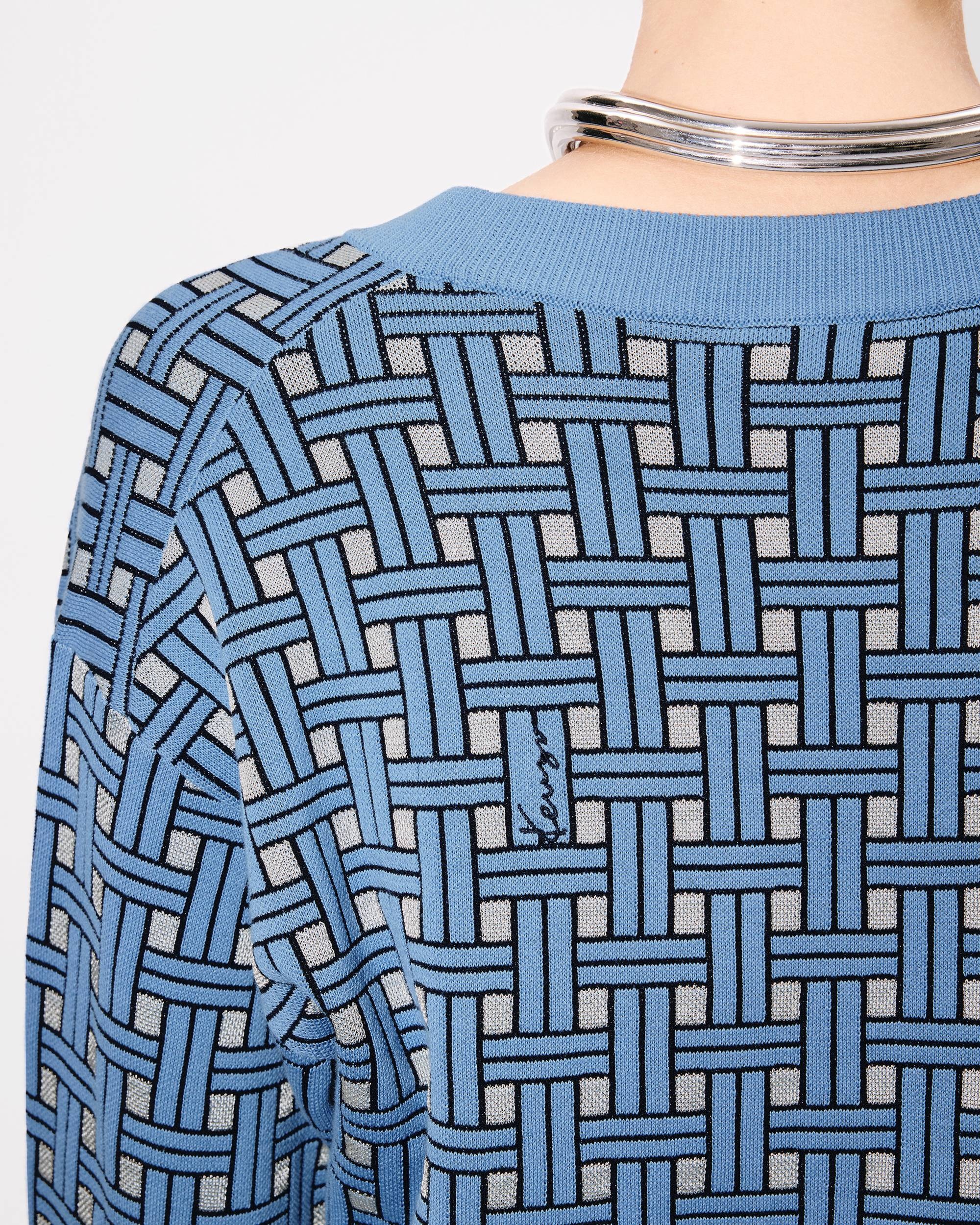 'KENZO Weave' embroidered cardigan - 8