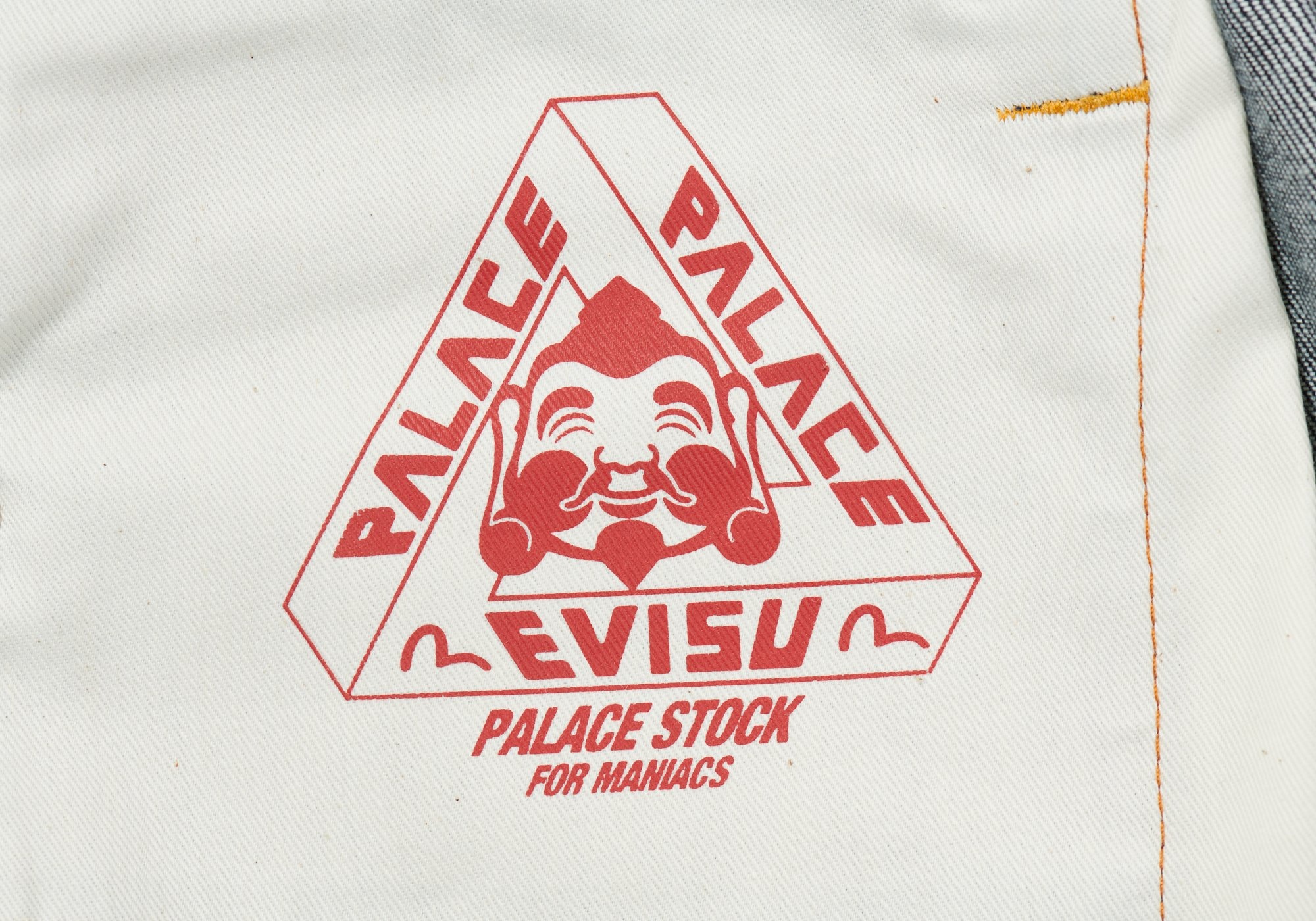 PALACE EVISU 2008 CLASSIC SEAGULL DENIM JEANS INDIGO RAW - 4