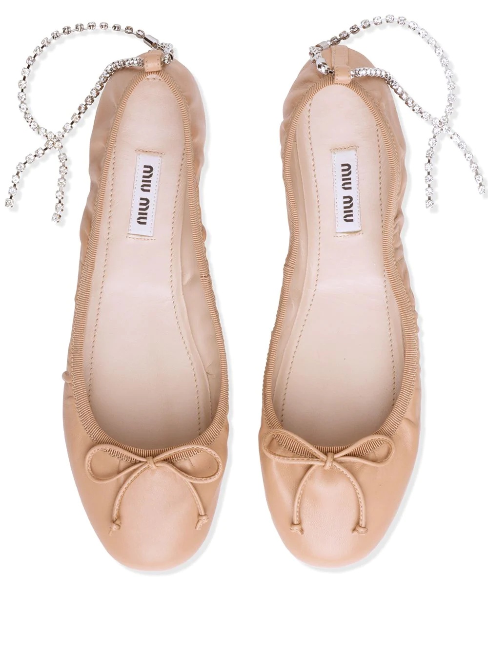 crystal-embellished ballerina shoes - 4