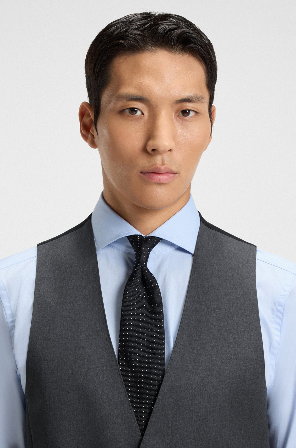 SINGLE-BREASTED WAISTCOAT IN VIRGIN-WOOL SERGE - 5
