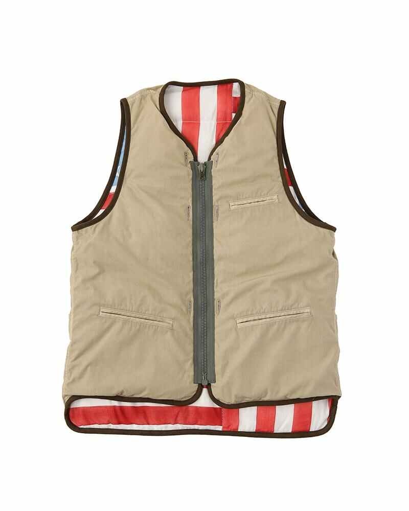 LINER DOWN VEST KHAKI - 1