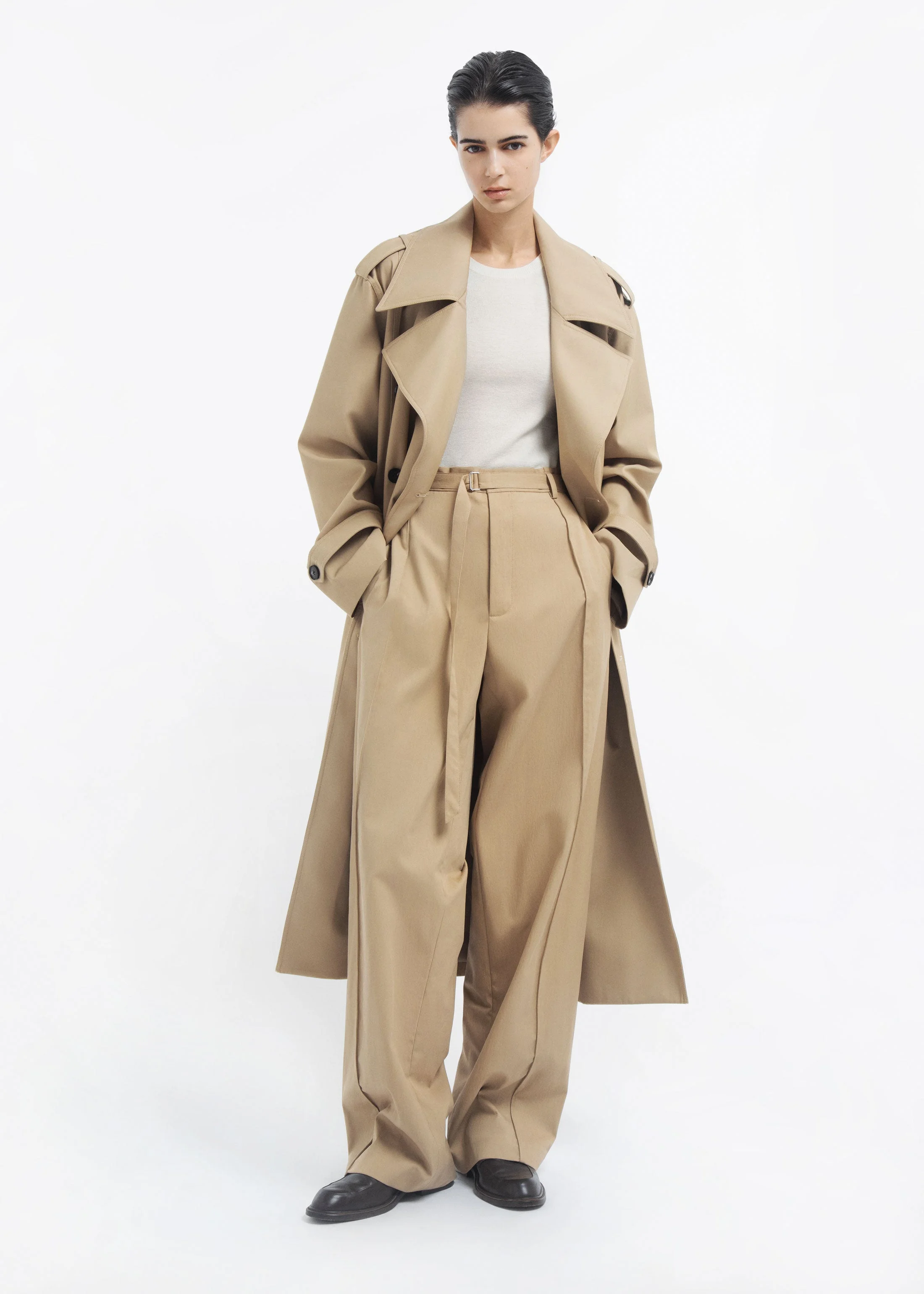 Drop Waisted Pant in Cotton Twill - 1