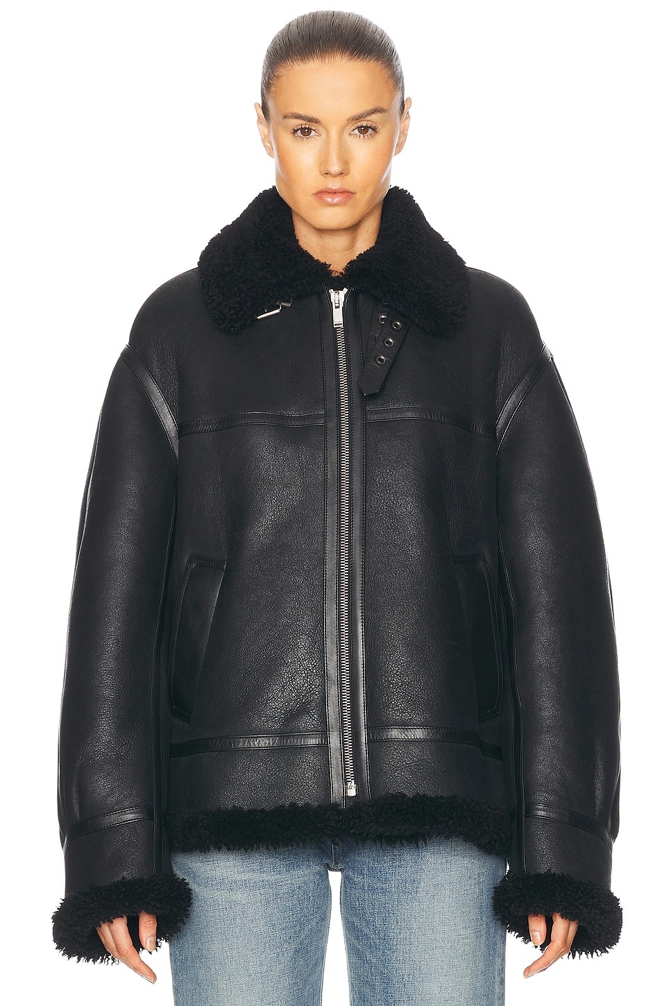 Leather Bomber Jacket - 2