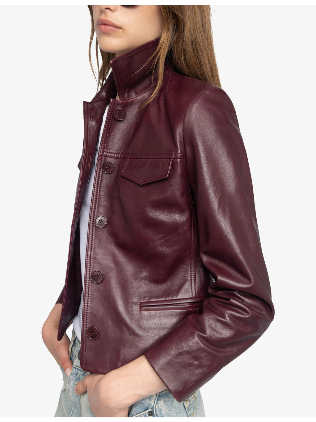 Liam regular-fit leather jacket - 3