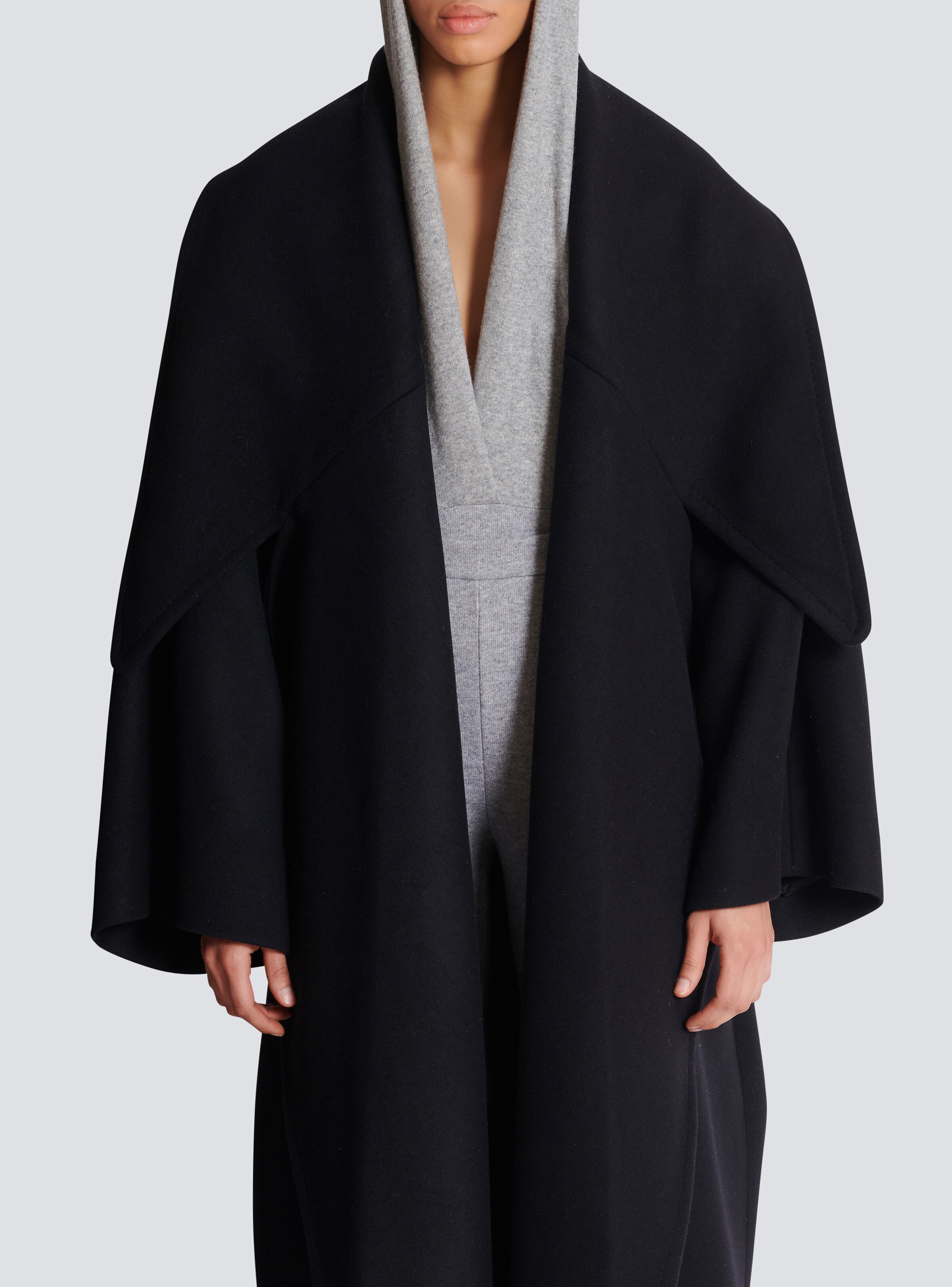 Oversized wool cape coat - 5