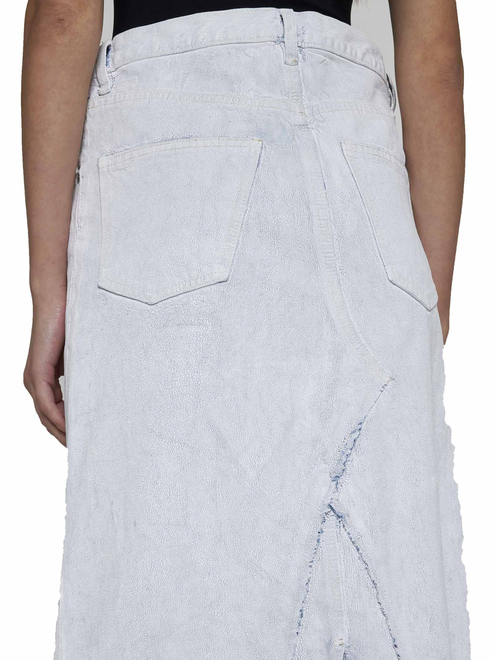 Long denim skirt - 5