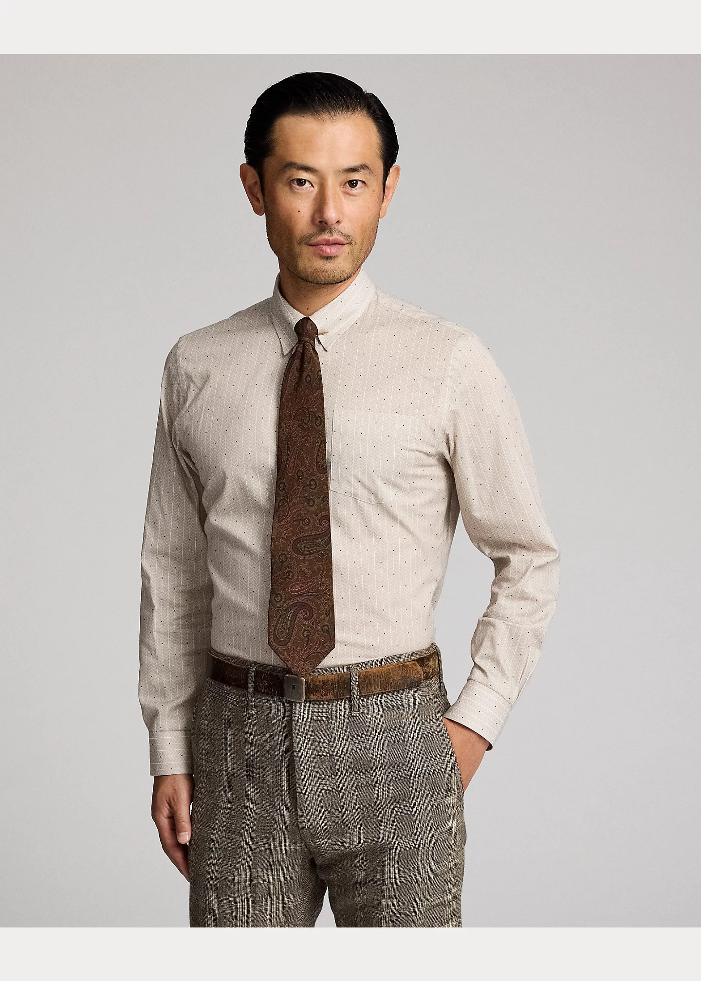 Slim Fit Print Woven Shirt - 3