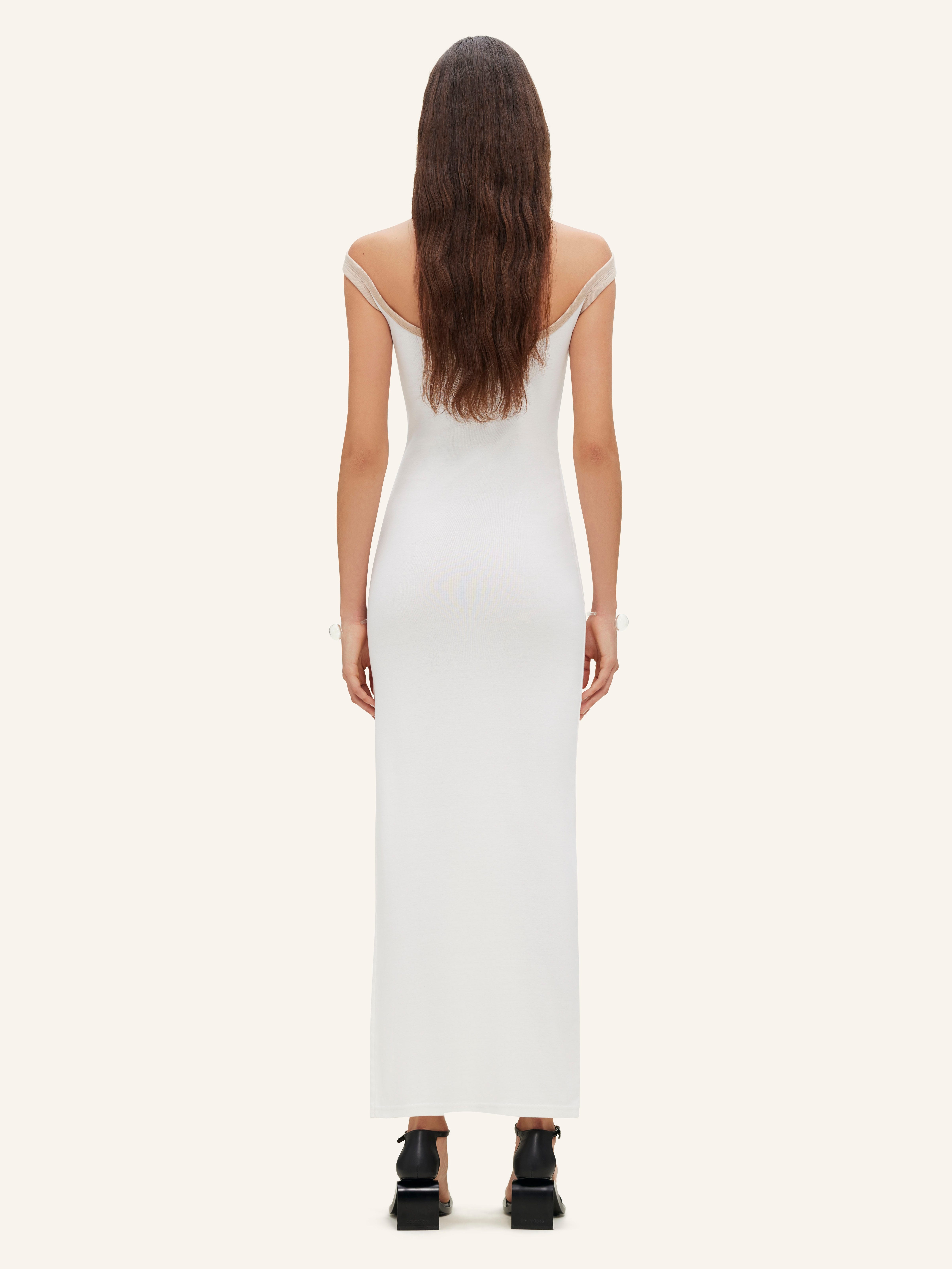 CONTRAST HYPERBOLE LONG DRESS - 4