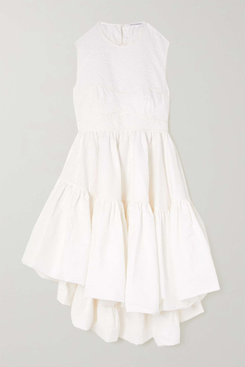 Sanne open-back matelassé mini dress 1