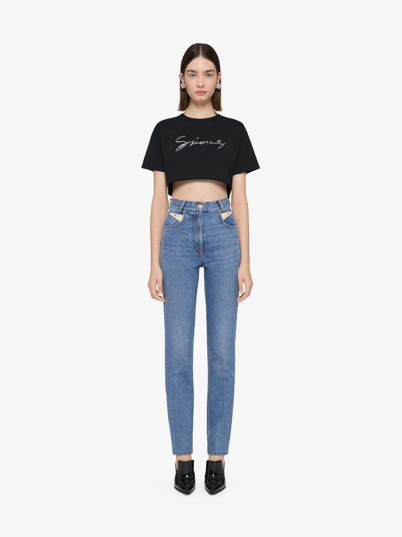 Givenchy GIVENCHY CROPPED T-SHIRT IN COTTON outlook