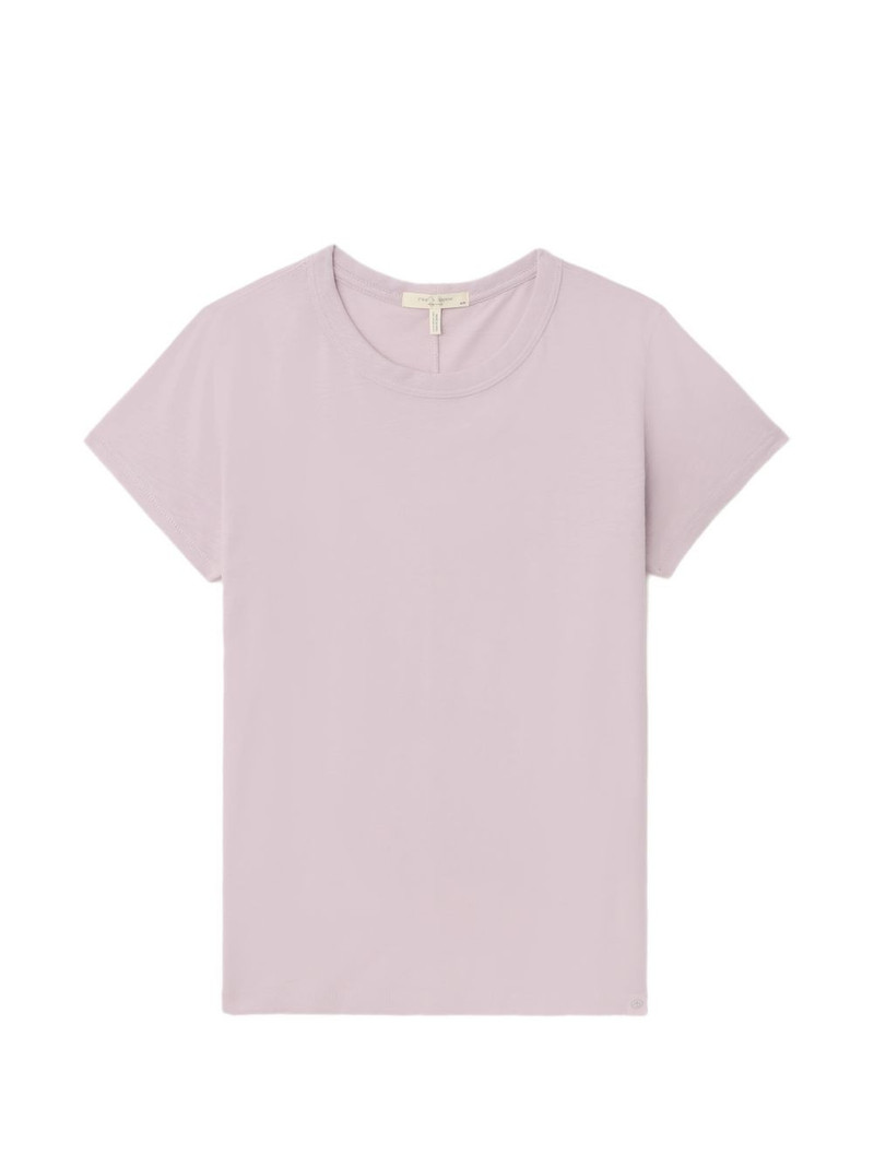 ribbed trim T-shirt 1