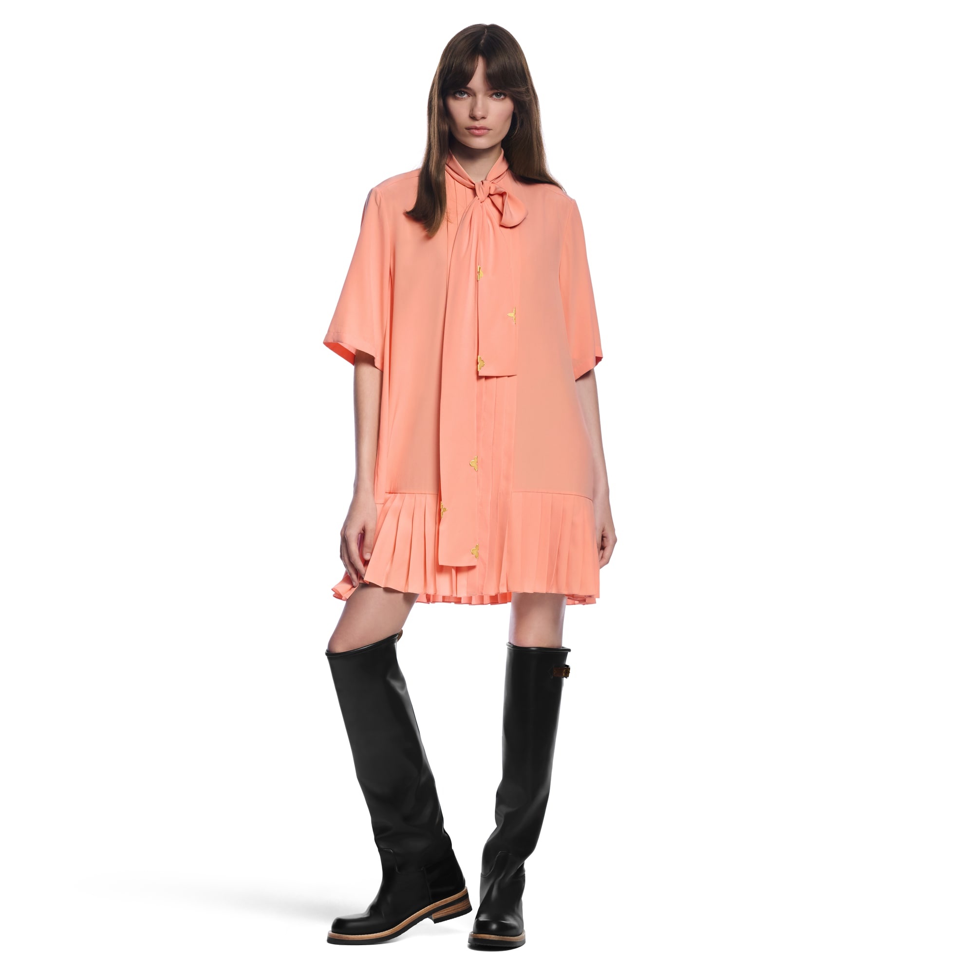 Lavallière Pleat Dress - 6