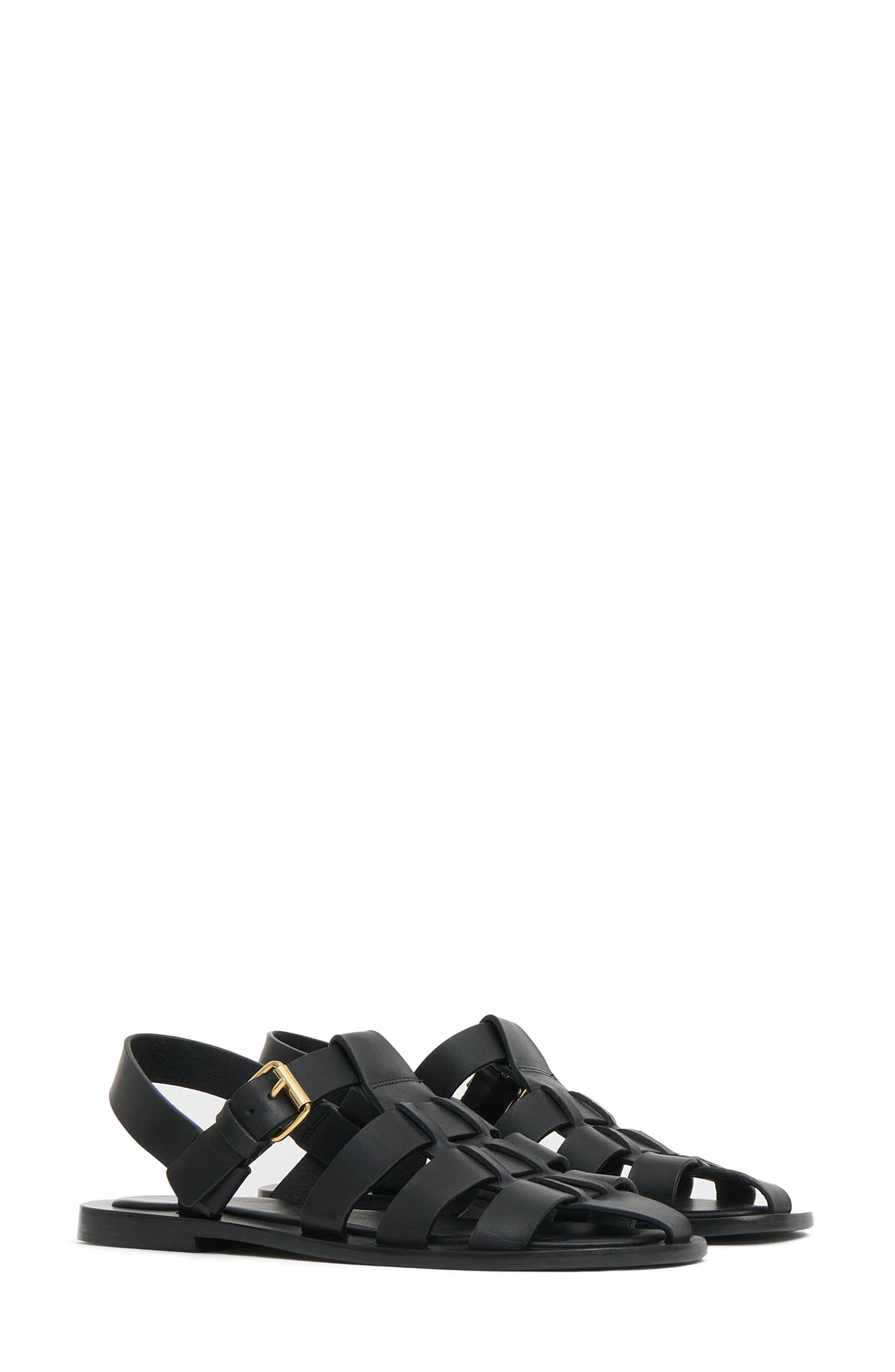 Mansur Gavriel Slingback Fisherman Sandal in Black at Nordstrom - 1