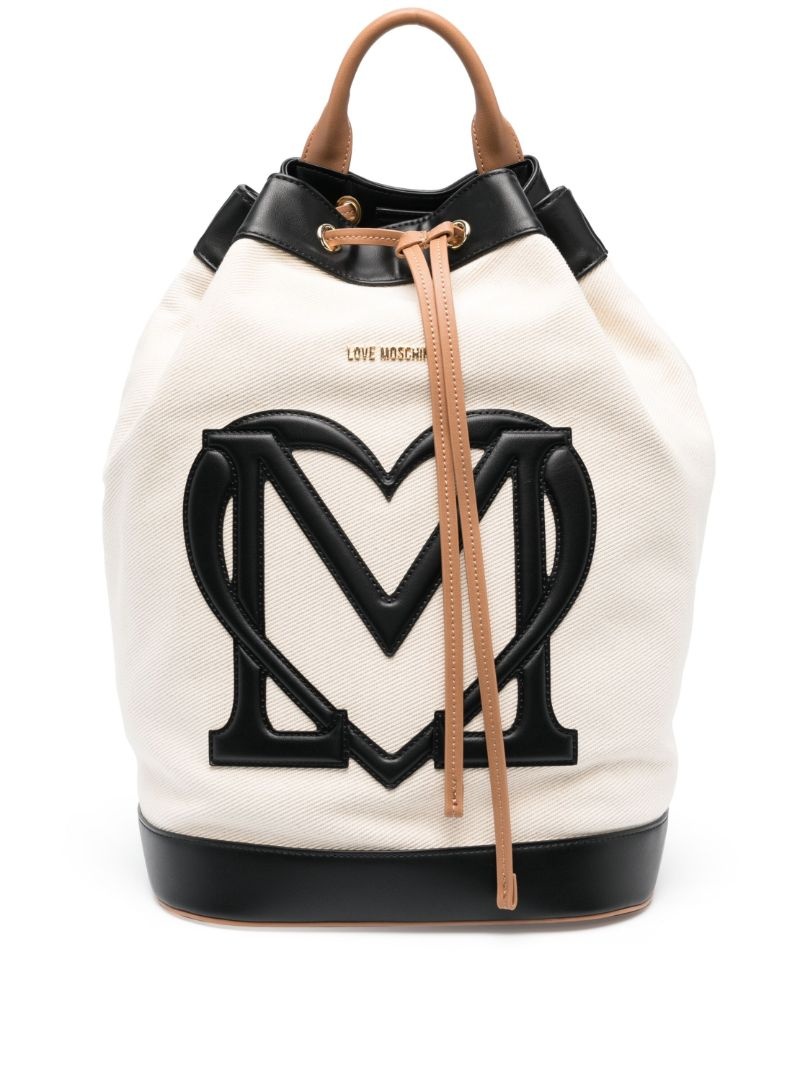 logo-motif drawstring backpack - 1