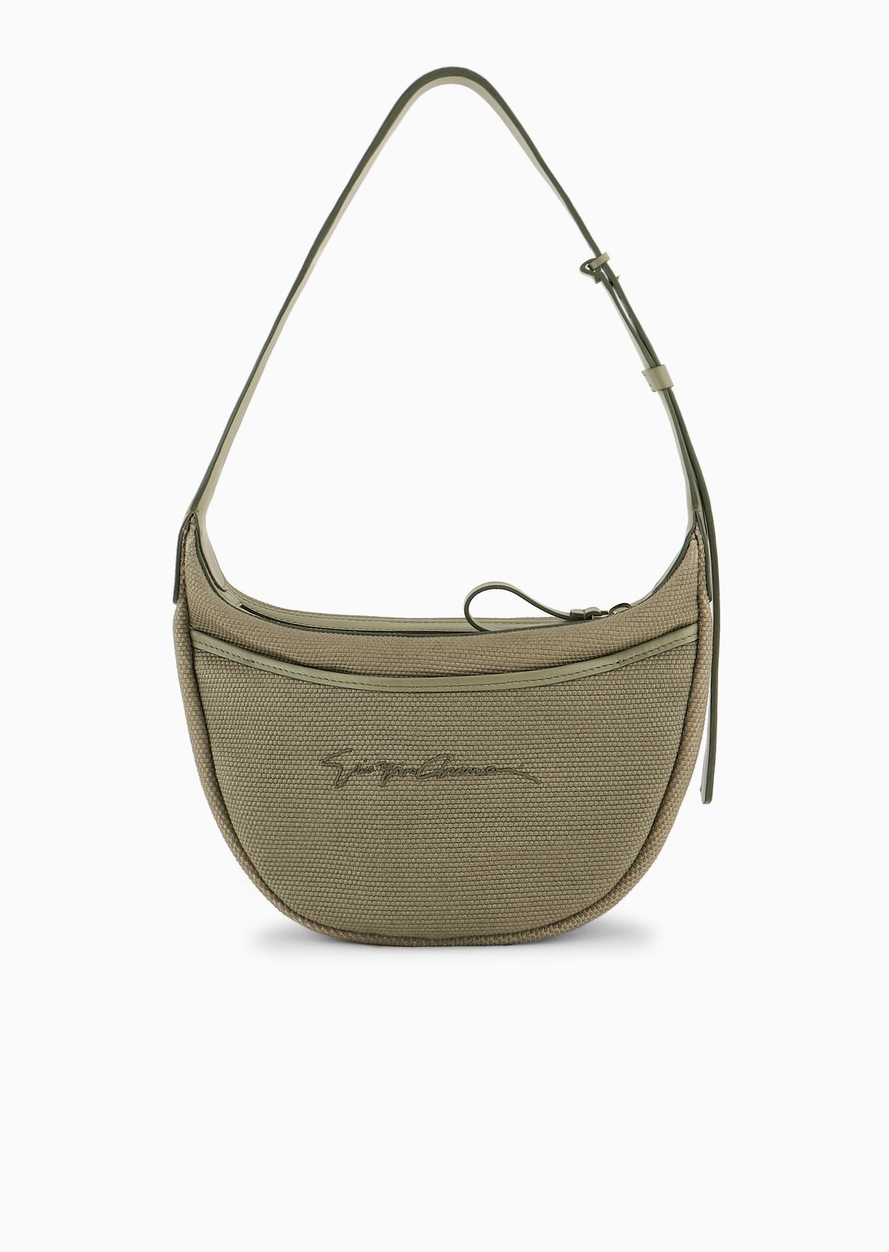 Small canvas and leather shoulder bag - 1