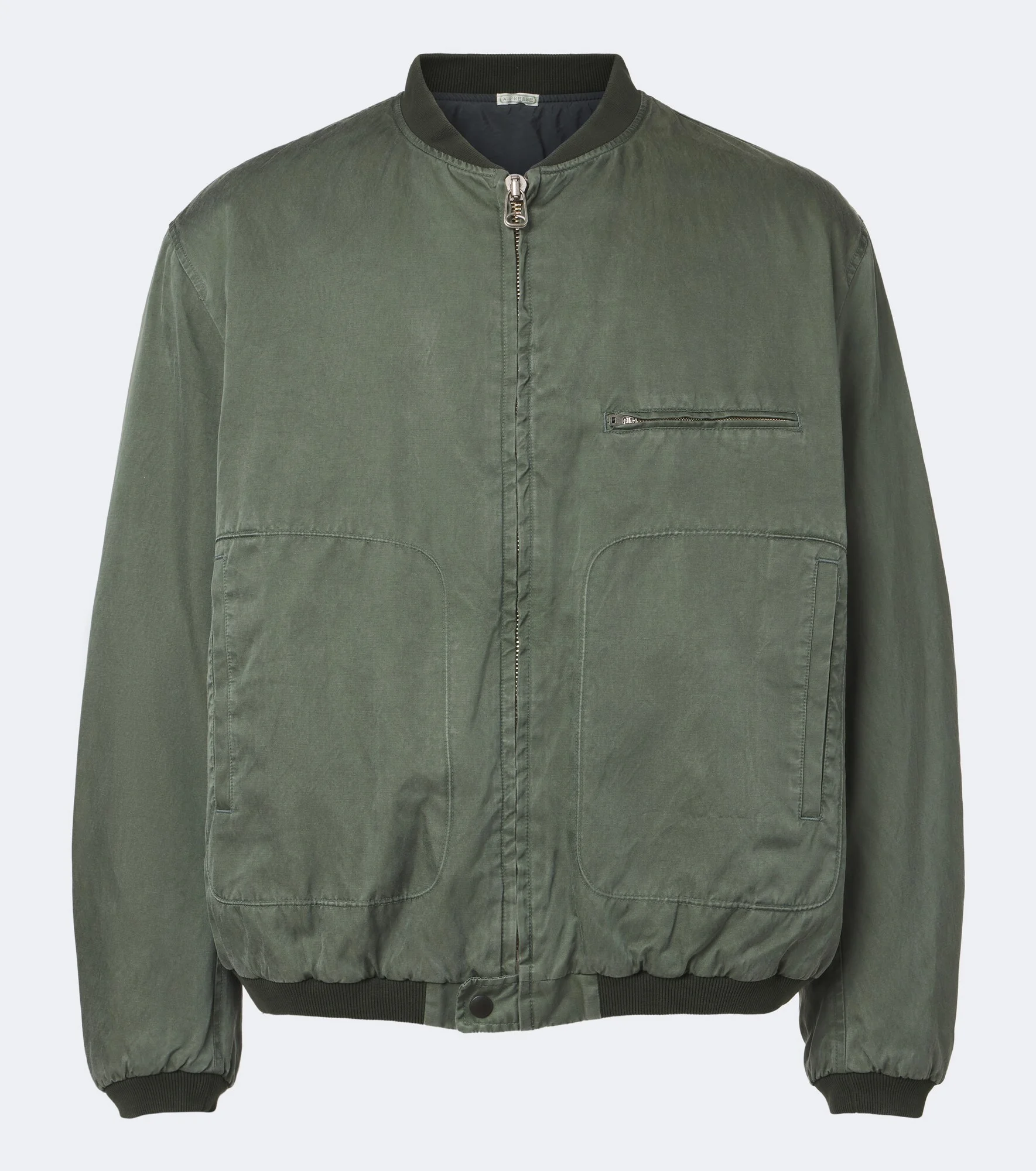 Silk and cotton bomber jacket - 1