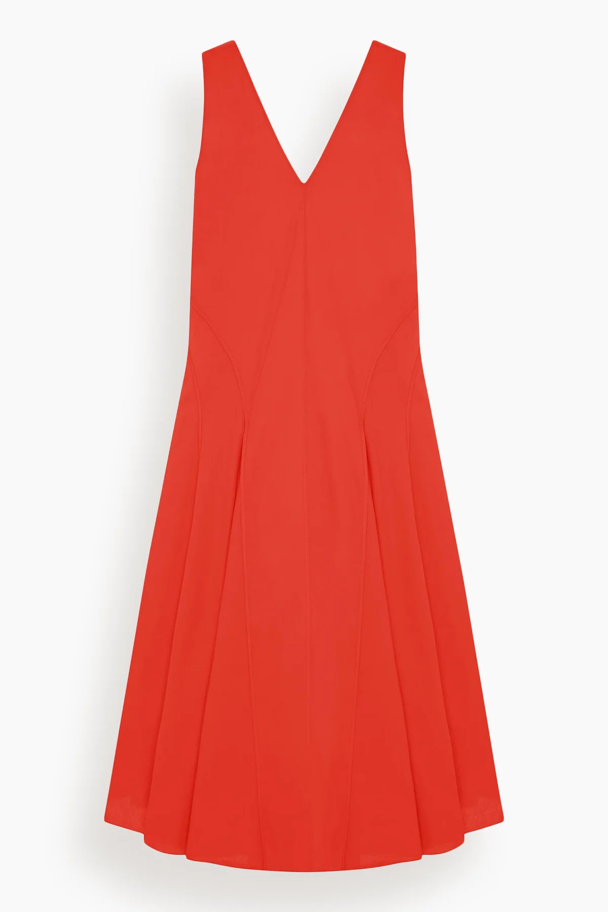 Full Skirt Dress in Vermilion - 1