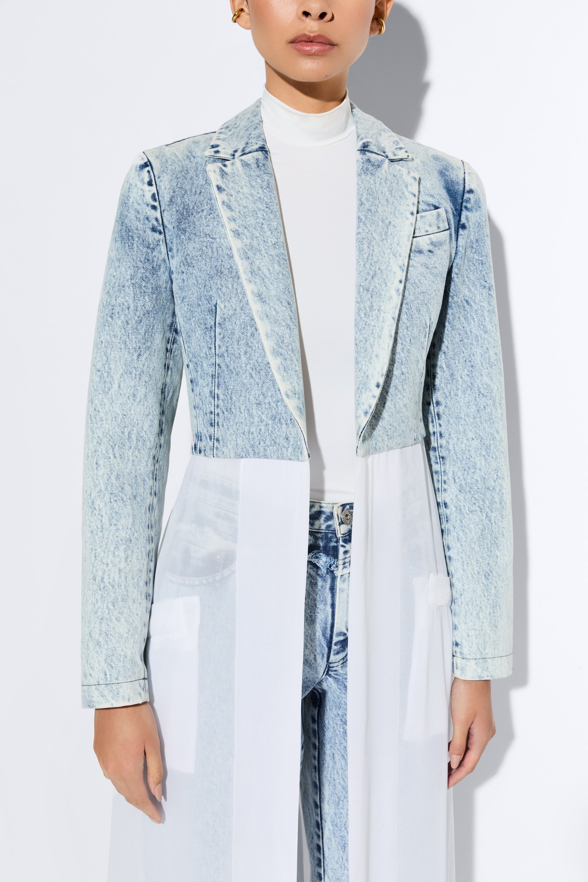 Lightwash Denim Combo Jacket - 4
