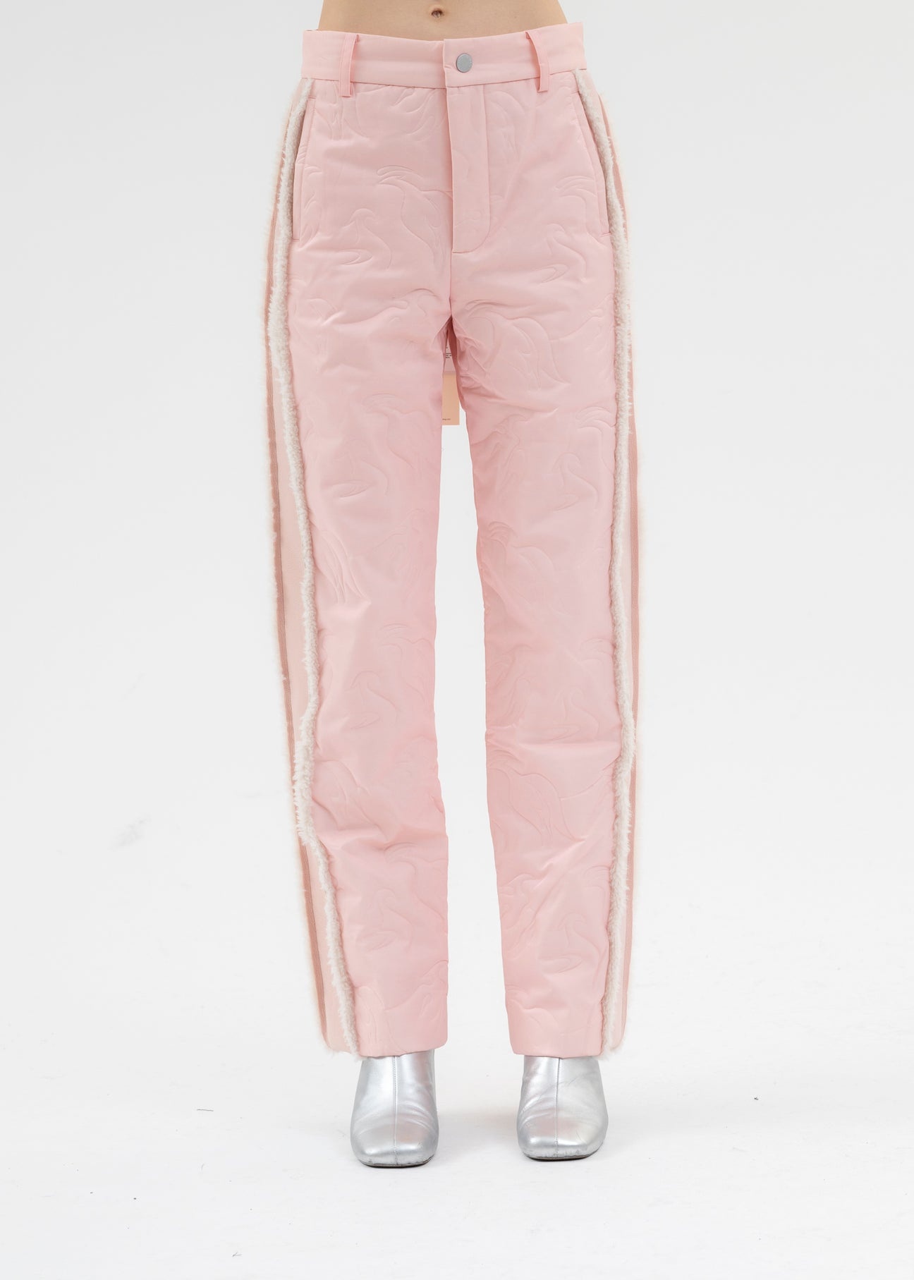 PINK QUILTED PHOENIX TROUSERS - 1