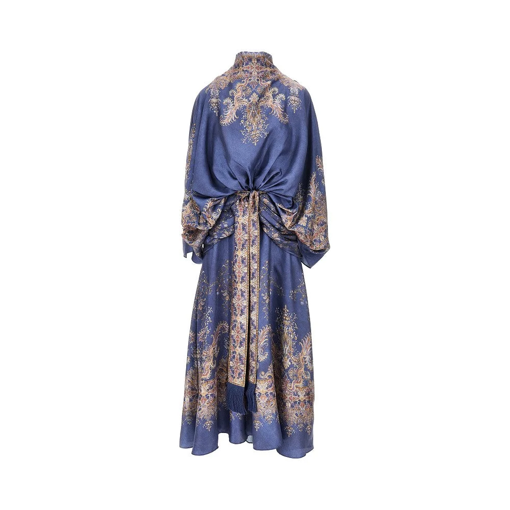 Zimmermann Valiant Silk Dress Blue - 1