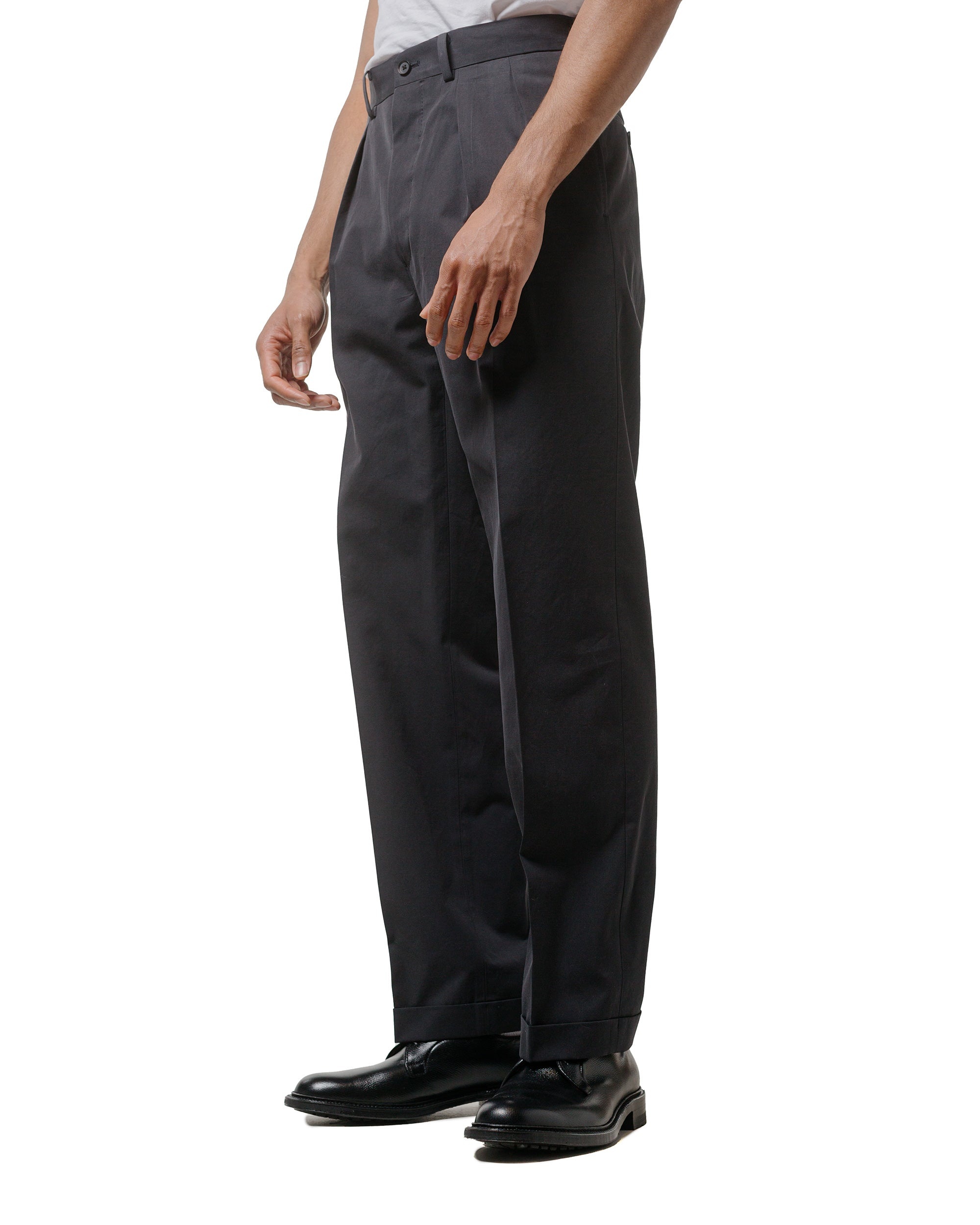 2 Pleats Trousers Dark Navy - 2