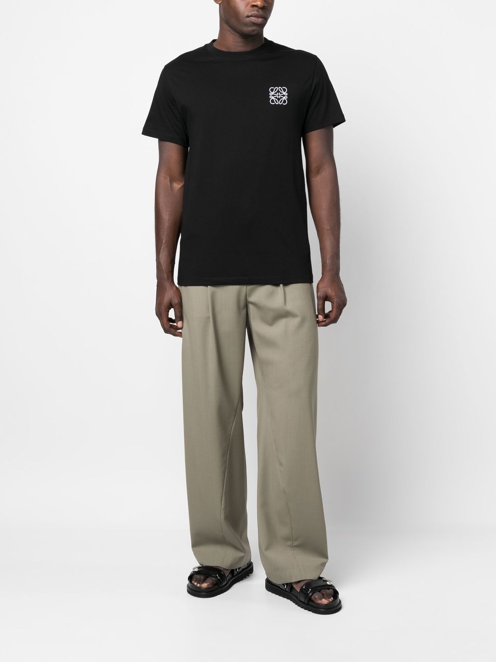 Anagram embroidered cotton T-shirt - 2