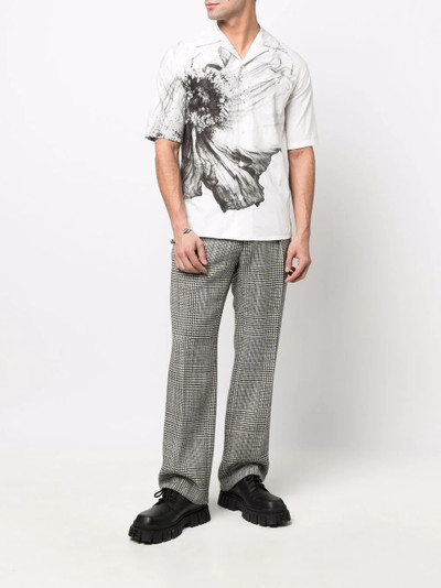 Alexander McQueen flower-print cotton shirt outlook