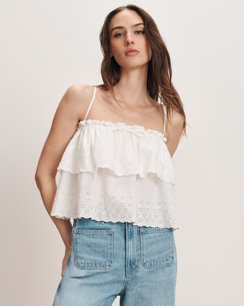 VERONICA BEARD OSEANNA EYELET CAMISOLE outlook