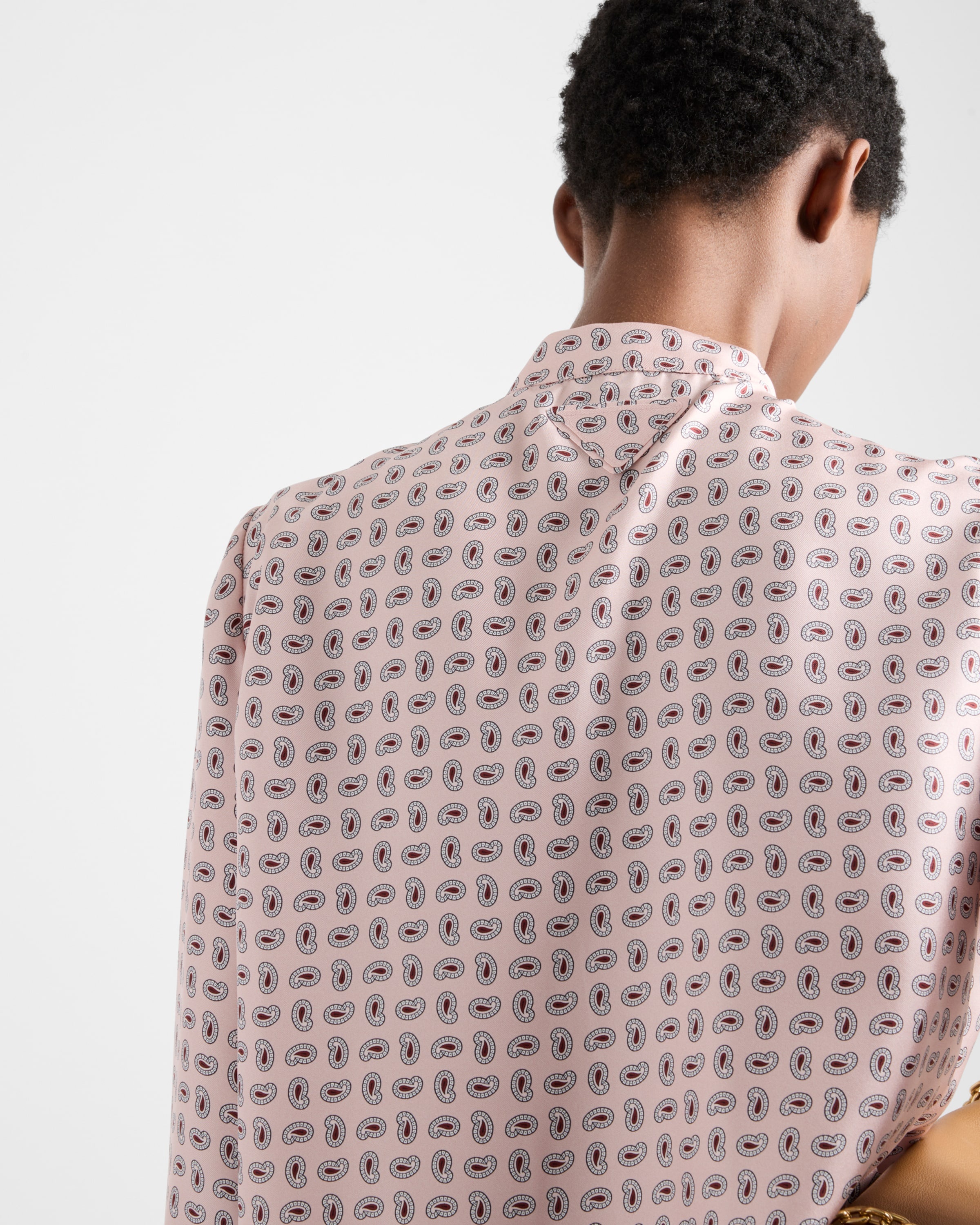 Printed silk twill mini-dress - 6