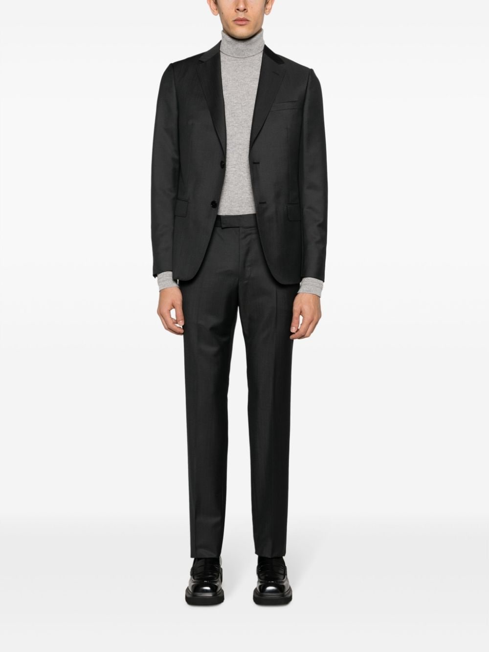 single-breasted notched-lapels suit - 2