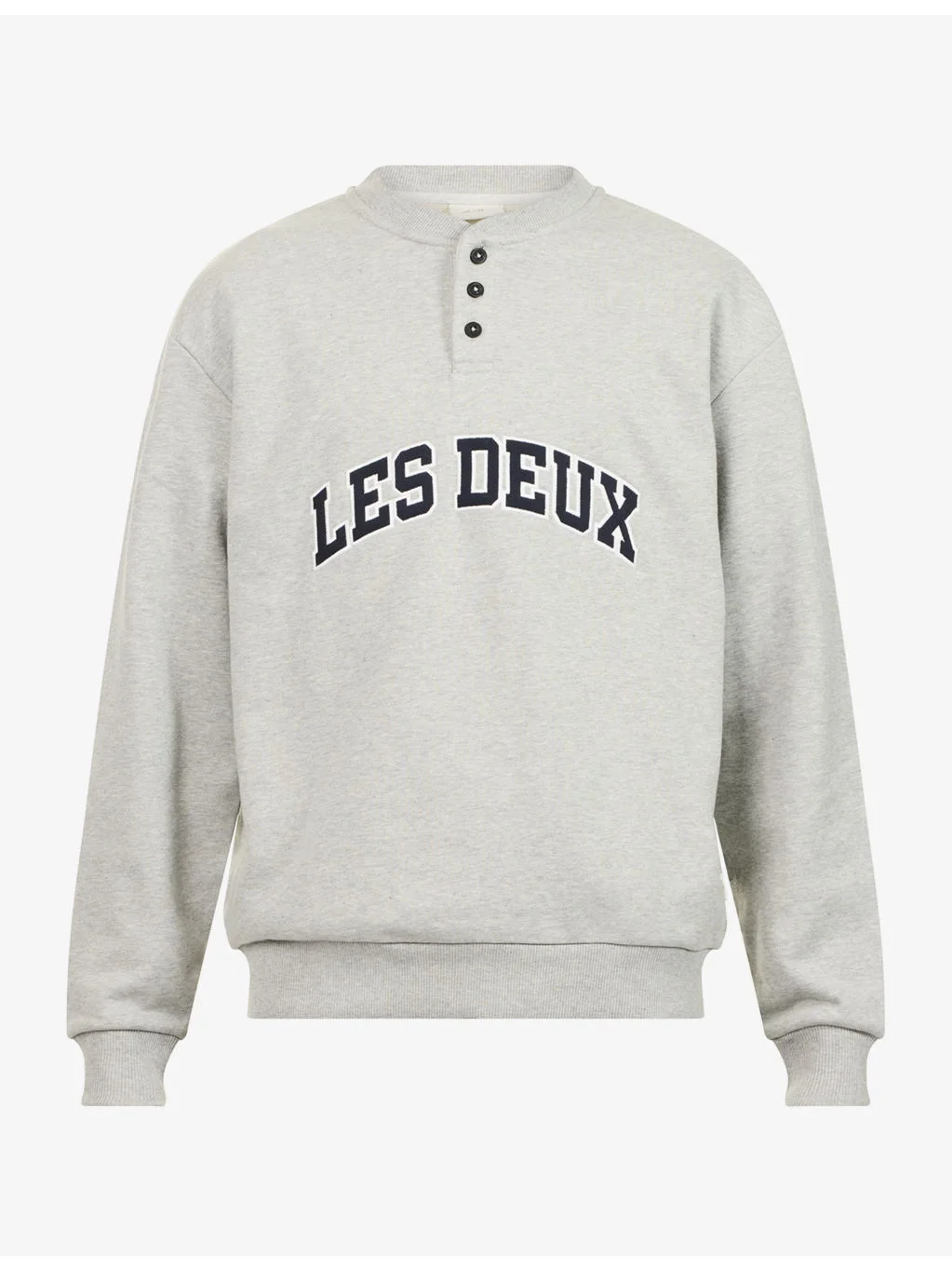 Half-Buttoned Cotton-Jersey Sweatshirt - 1