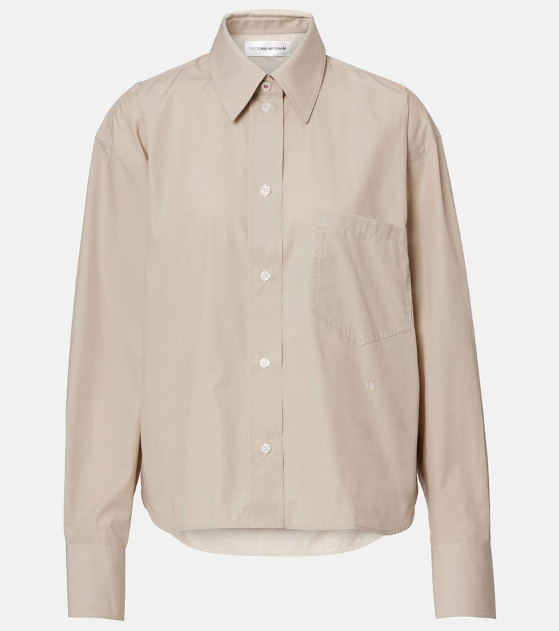 Cropped cotton shirt 1
