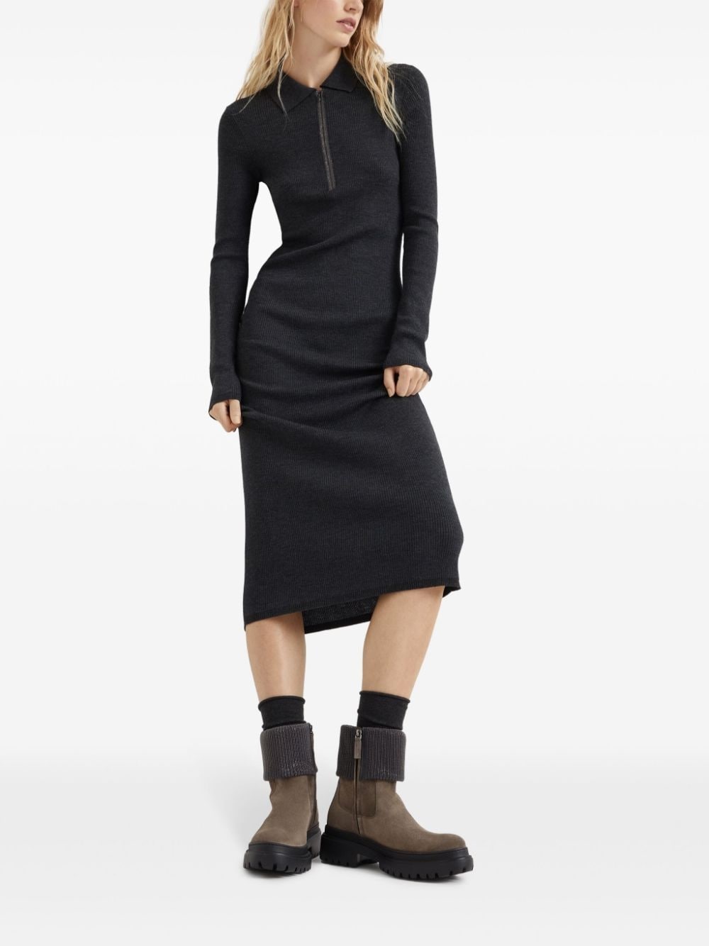 Monili-Trim block-heel ankle boots - 5