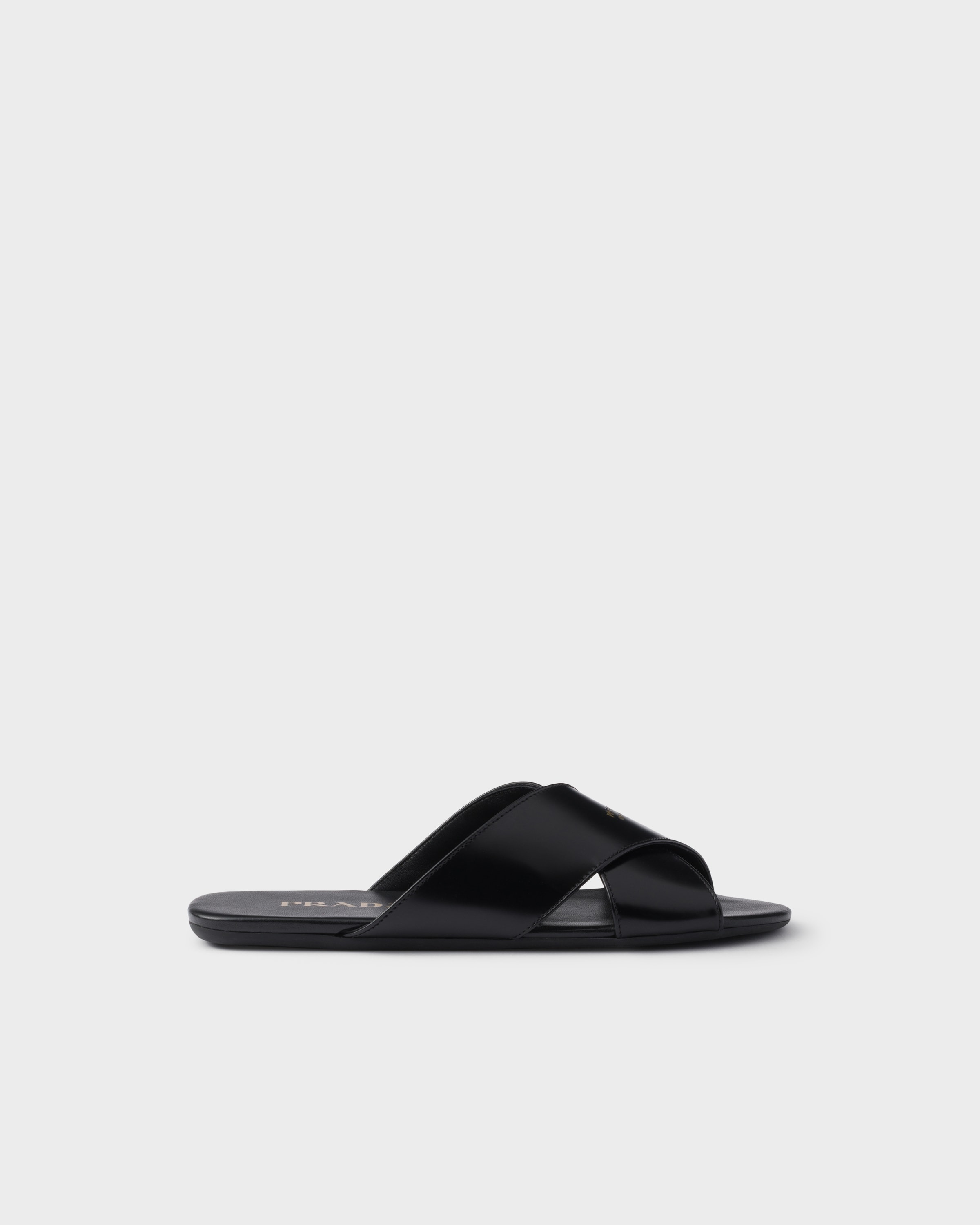Brushed leather slides - 2