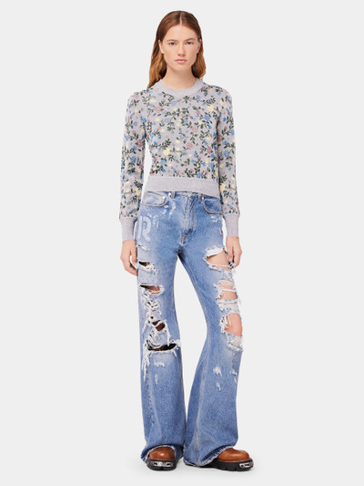 Paco Rabanne DISTRESSED HIGH-RISE WIDE-LEG JEANS outlook