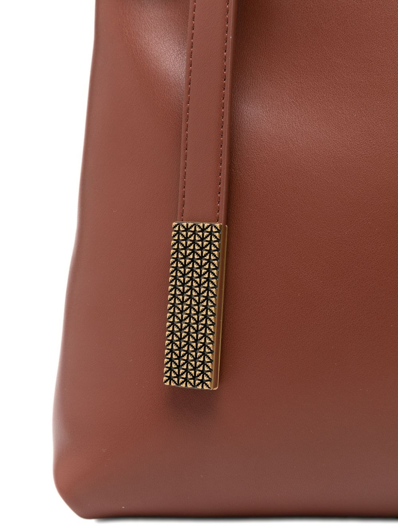 strap-detail leather shoulder bag 4