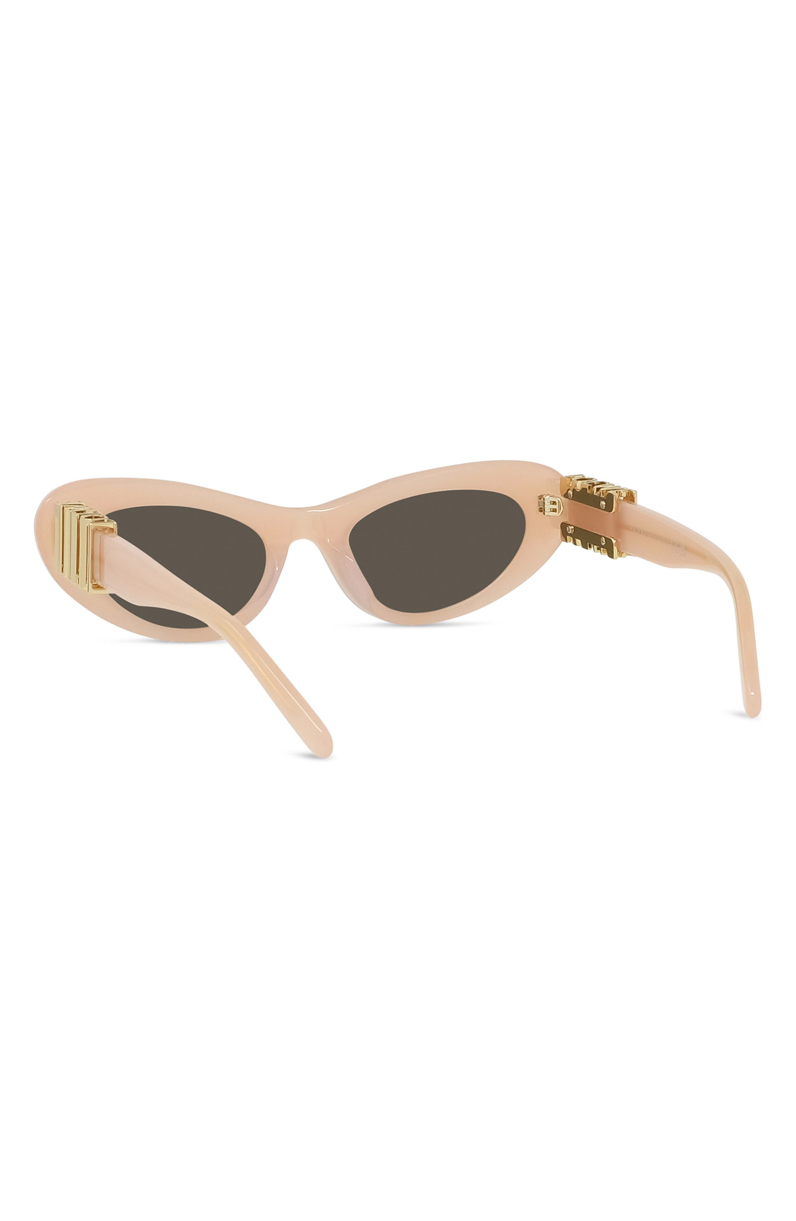Loewe Slim 54mm Cat Eye Sunglasses in Shiny Pink /Brown at Nordstrom - 6