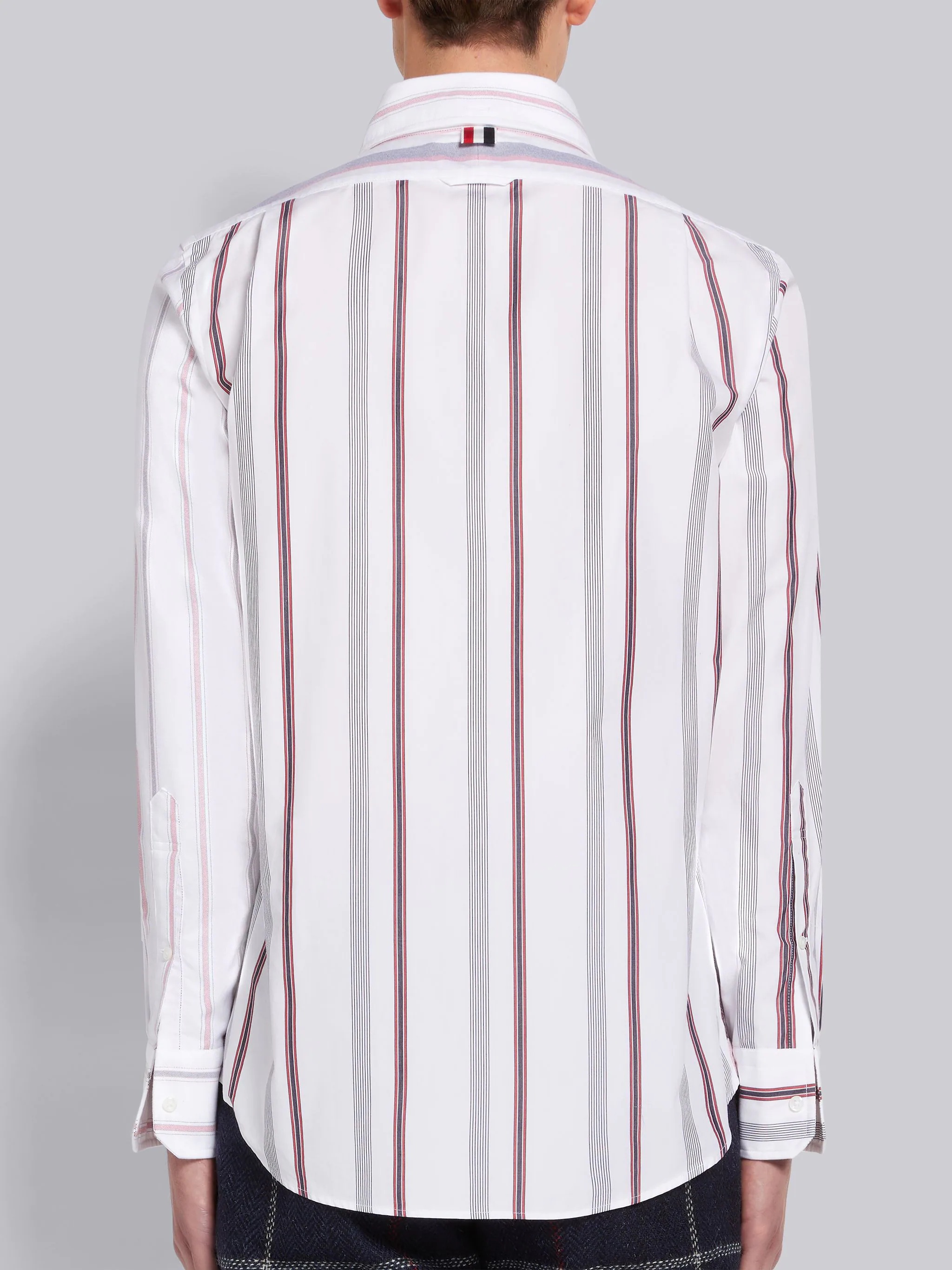 Multicolor Fun-Mix Striped Oxford Straight Fit Shirt - 4