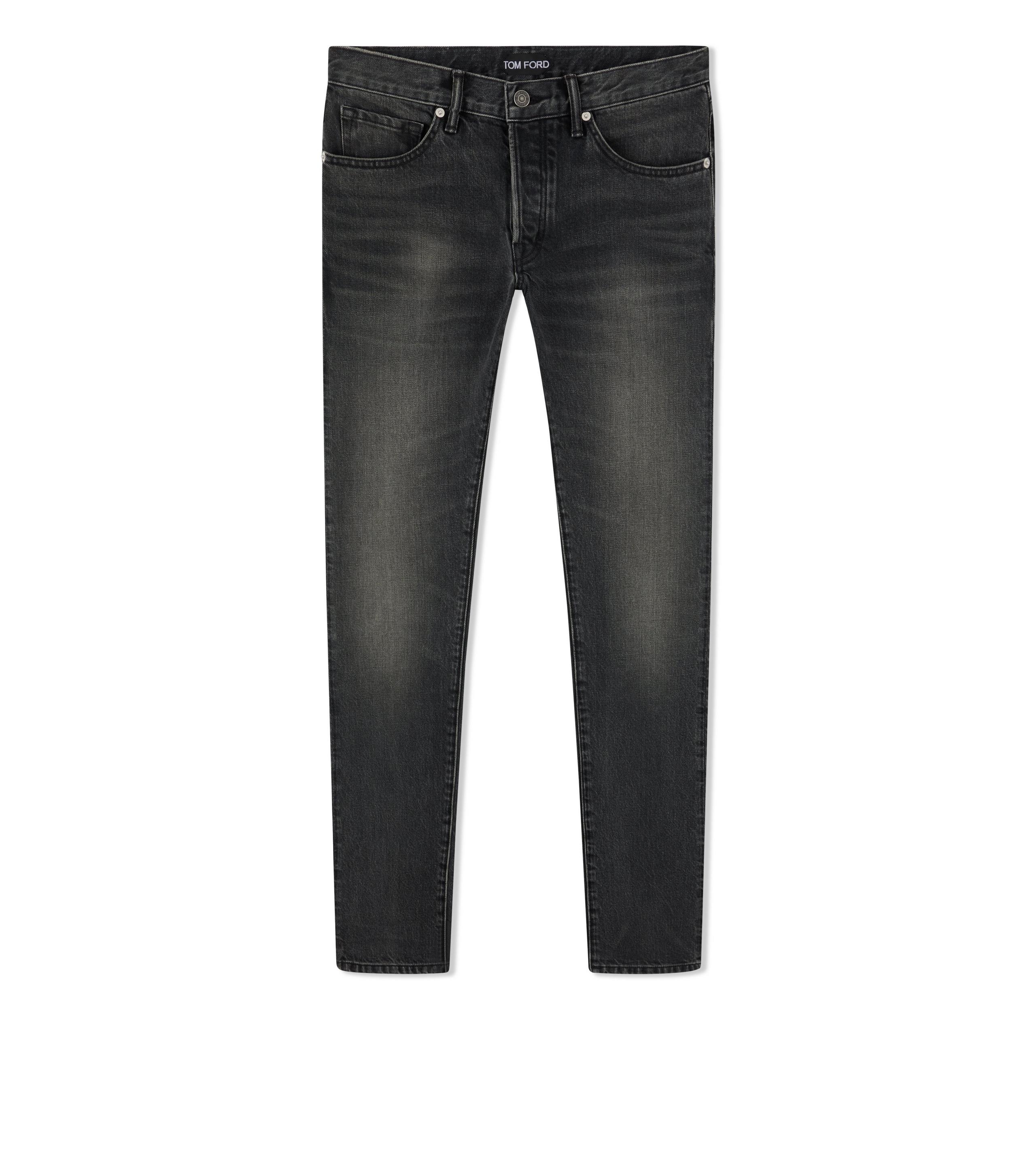 AGED BLACK WASH SLIM FIT DENIM - 1